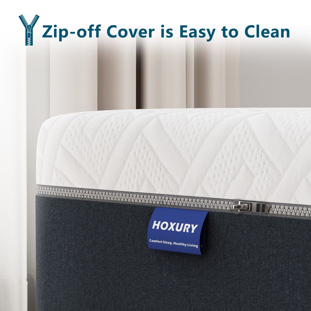 14 Inch HOXURY Memory Foam Mattress, Medium Firm Mattress with Green Tea Memory Foam King Size Mattresses in a Box - Inhomebuy
