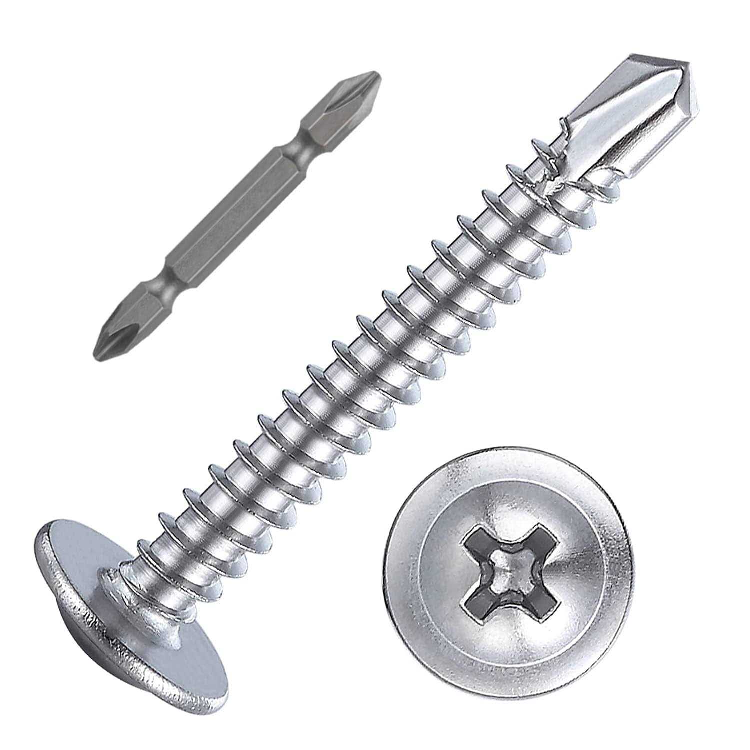 Wensilon Sheet Metal Self-Tapping Screws 410 Stainless Steel Truss Head High-strength Quick Tapping Screws - Inhomebuy