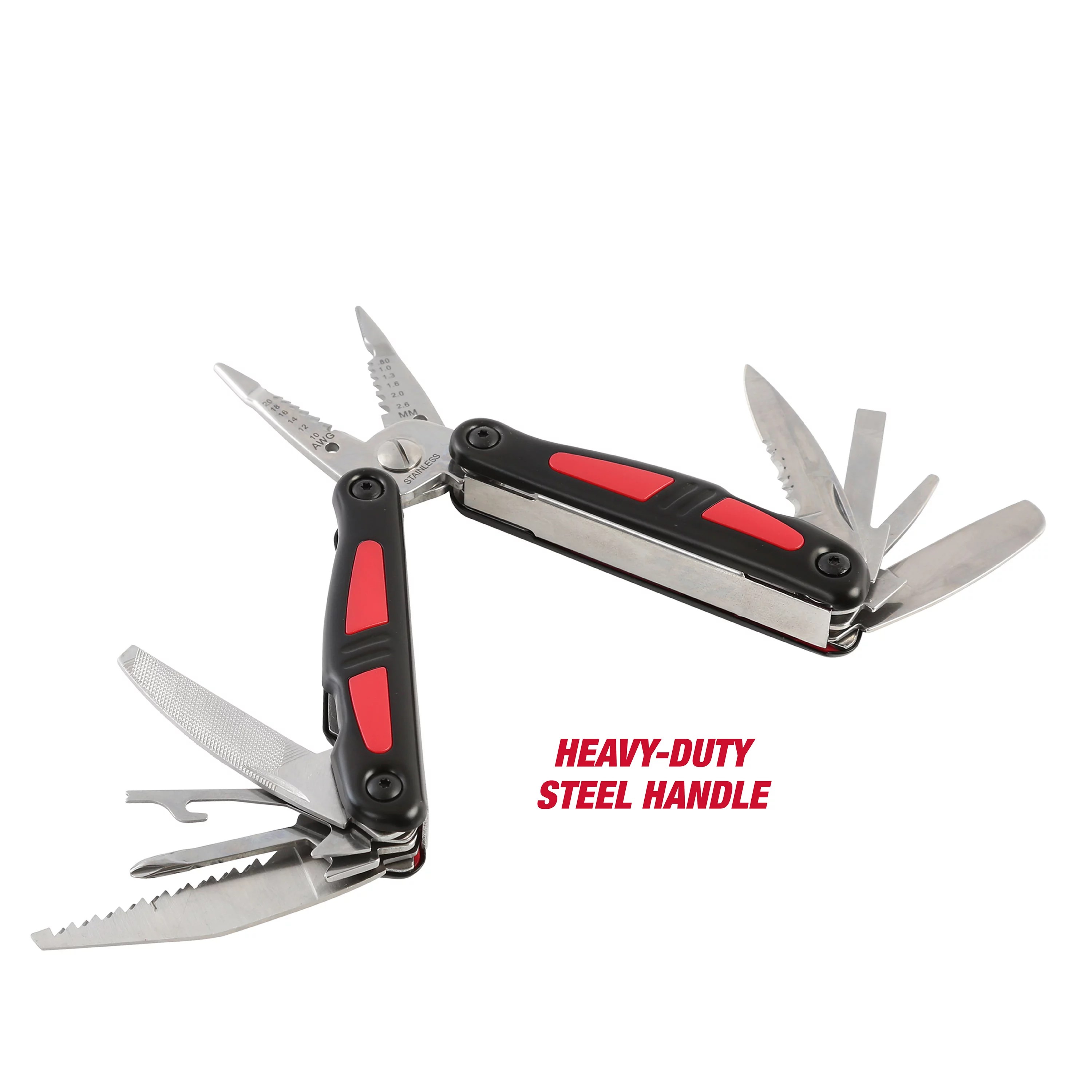 Hyper Tough 12-in-1 Folding Electrician's Multi-Tool - Inhomebuy