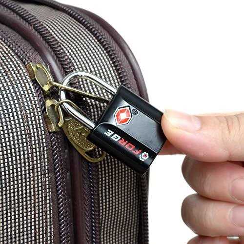 Forge Red 4 Pack TSA Approved Luggage Locks Ultra-Secure Dimple Key Travel Locks with Zinc Alloy Body - Inhomebuy