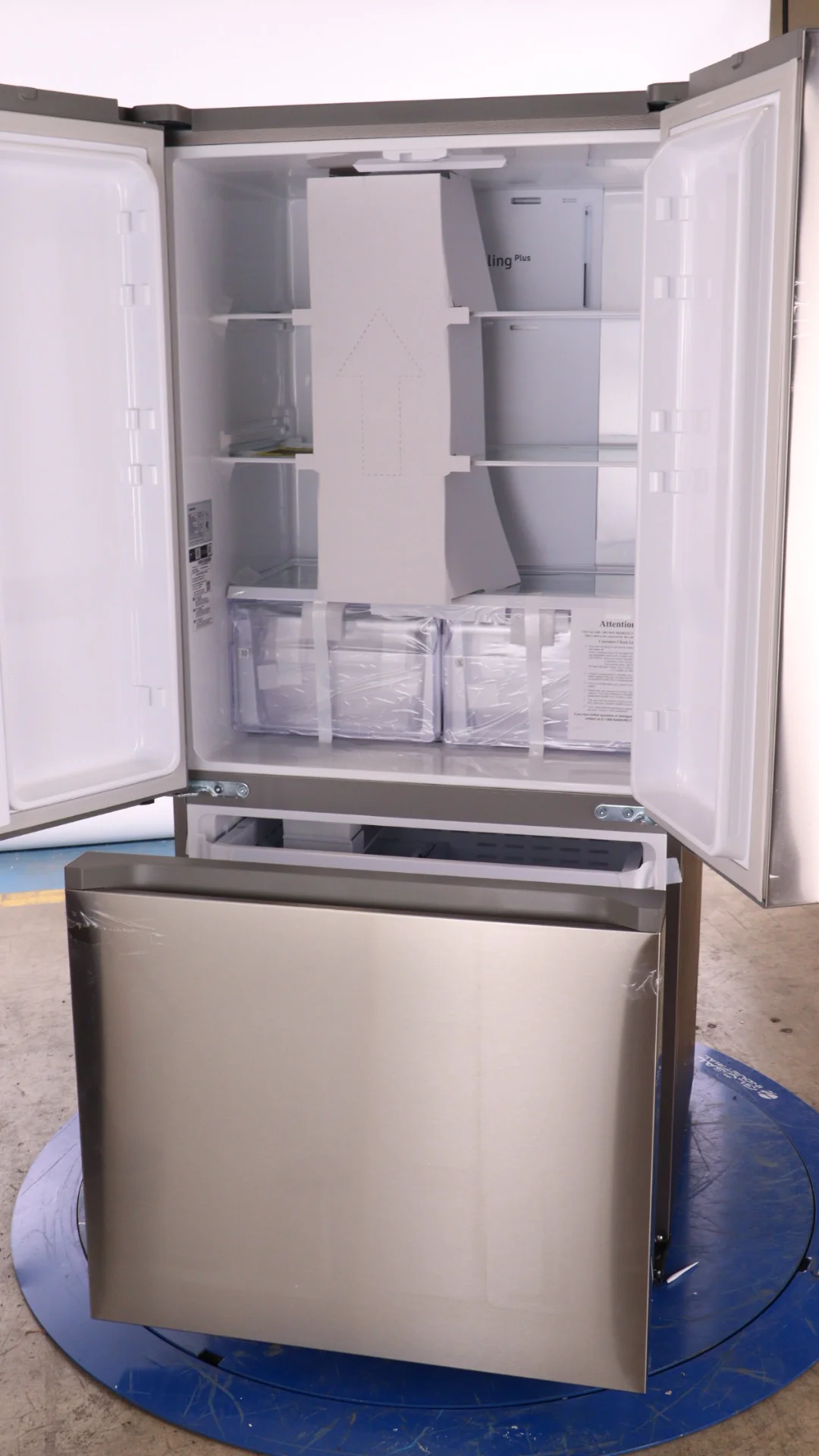 Samsung 33 in. 17.5 cu. ft. Stainless Steel Counter Depth French Door Refrigerator - RF18A5101SR/AA - Inhomebuy