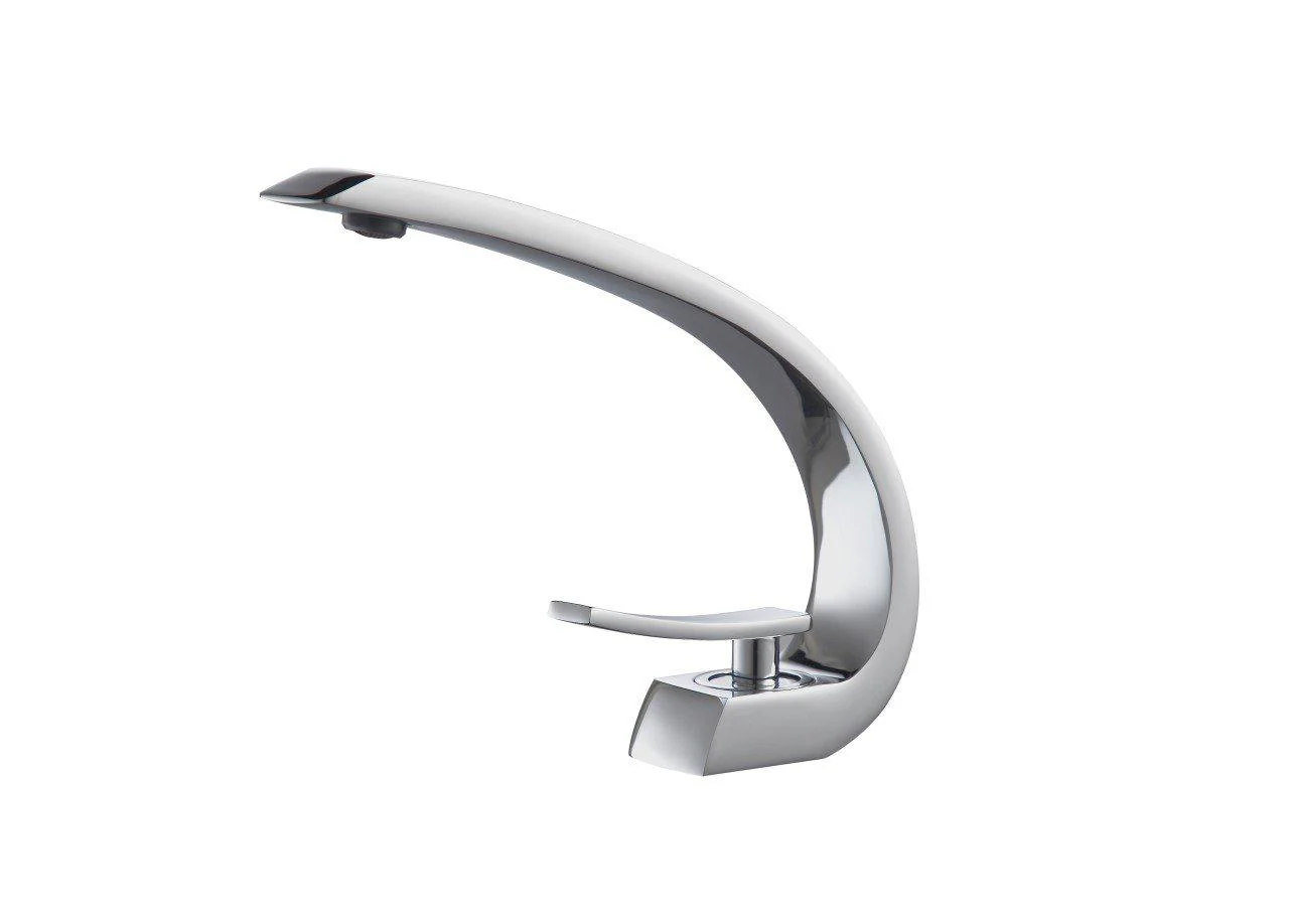 KubeBath Aqua Arcco Single Lever Modern Bathroom Vanity Faucet - Chrome, AFB1638CH - Inhomebuy