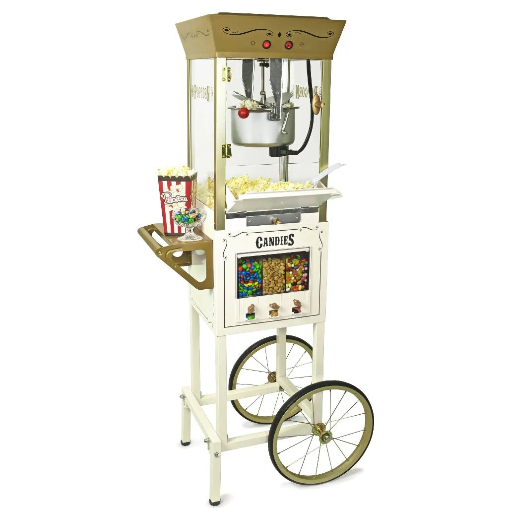 Candy & Snack Dispensing 8 Oz. Popcorn Cart - Inhomebuy
