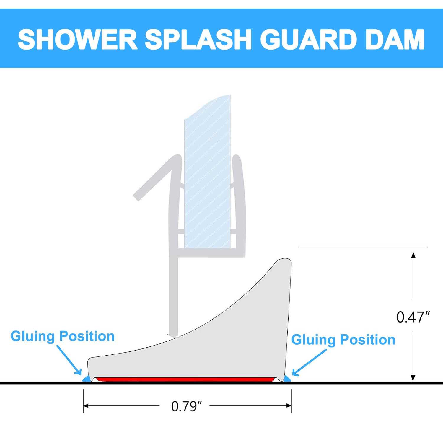 Duzzy Water Barrier for Sink Silicone Water-Blocking Self-Adhesive Splash Guard - Inhomebuy