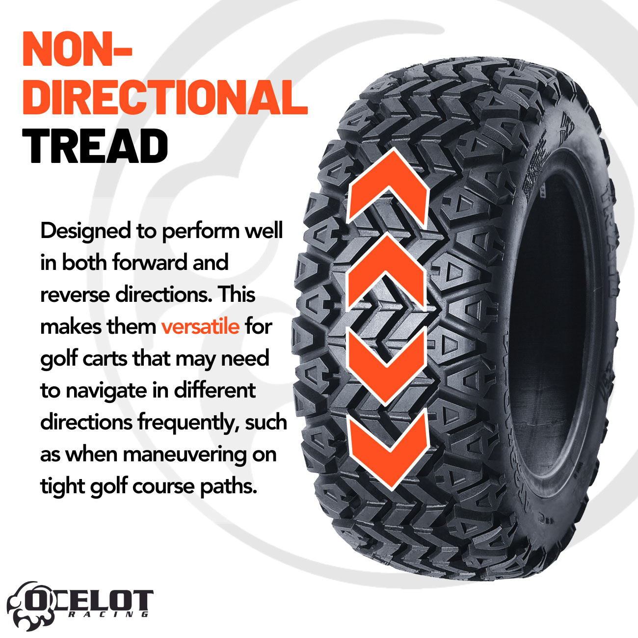 23 x 10 - 12 Ocelot Trail Golf Cart Tire - Inhomebuy