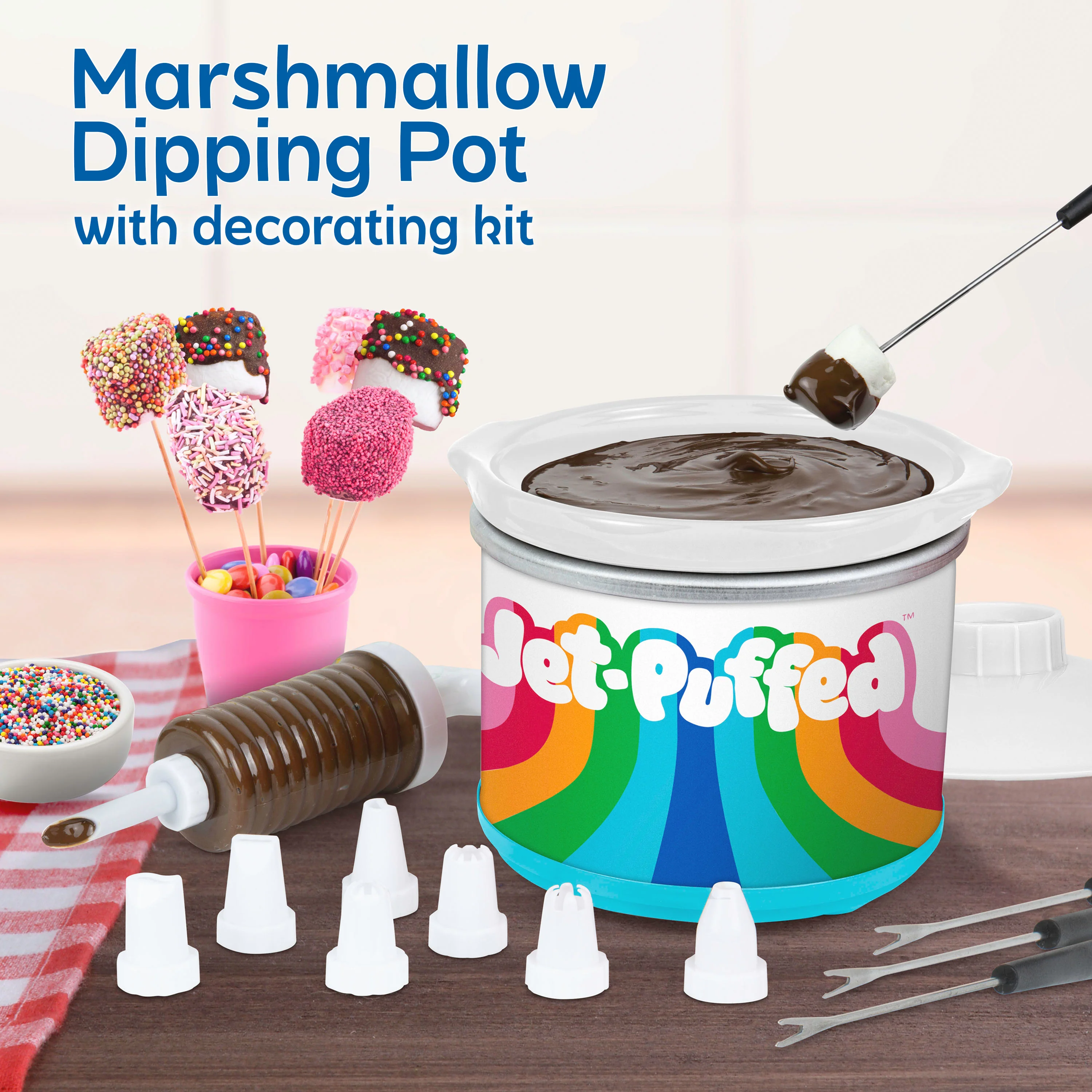 Jet-Puffed Marshmallow Dipper and Decorating Set - Inhomebuy