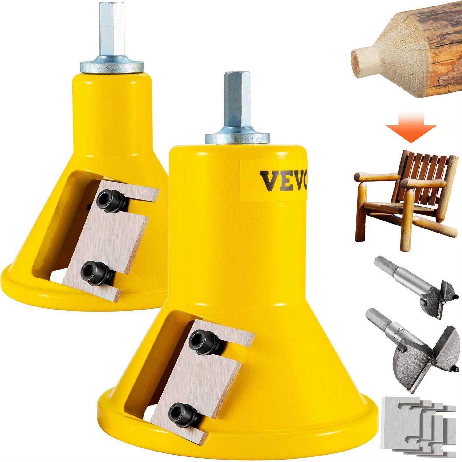 VEVOR Tenon Cutter 1/25.4mm & 2/50.8mm Dual Straight Blades & Button Screws Home Master Kit - Inhomebuy