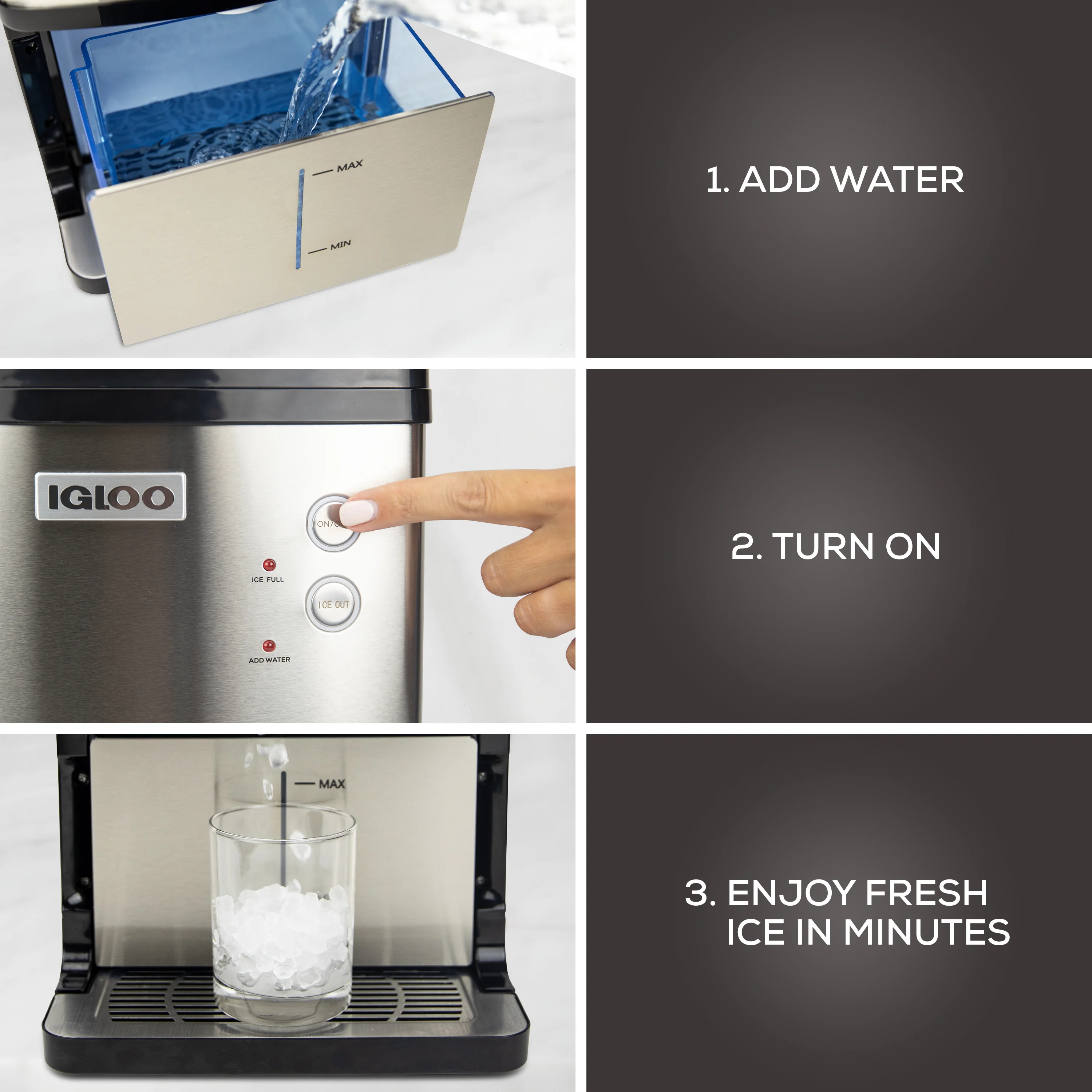 Igloo Automatic Dispensing Nugget Ice Maker - Inhomebuy
