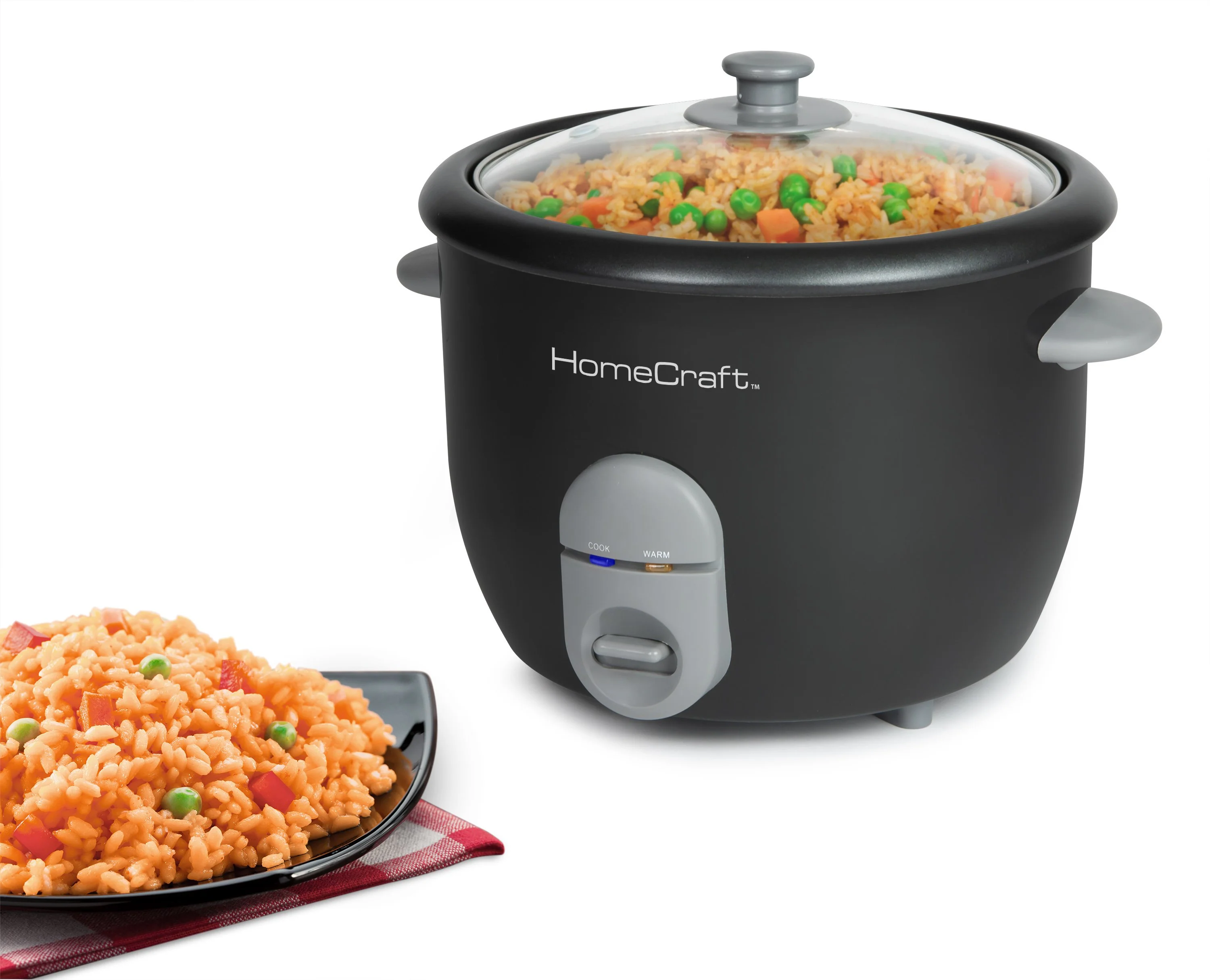 HomeCraft 16-Cup Rice Cooker & Food Steamer - Inhomebuy