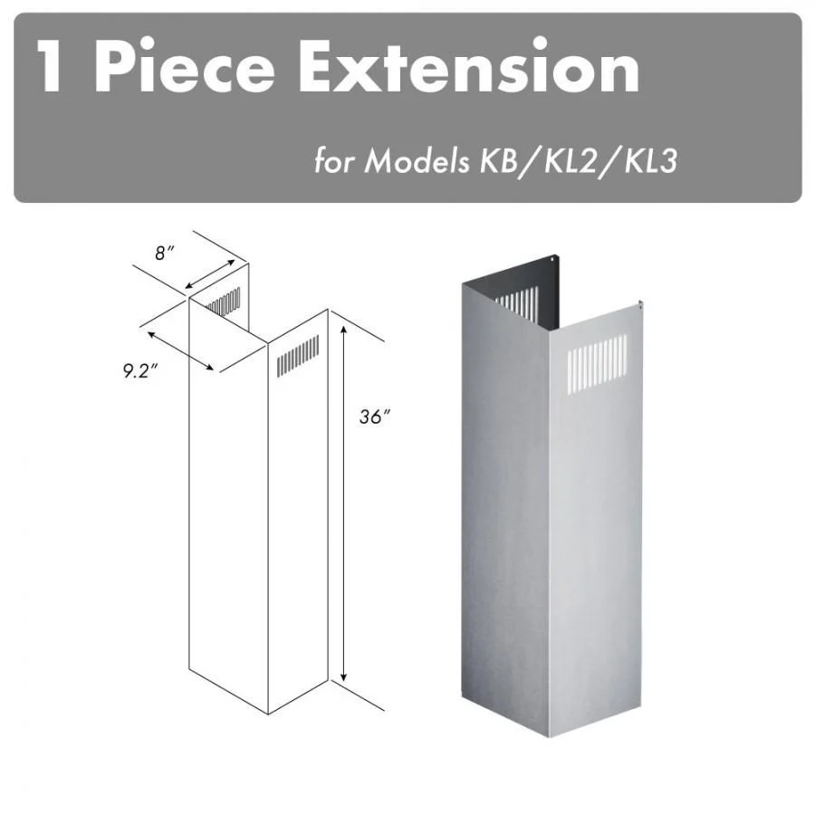 ZLINE Range Hood Chimney Extension for 9ft. to 10ft. Ceilings, 1PCEXT-KB/KL2/KL3 - Inhomebuy