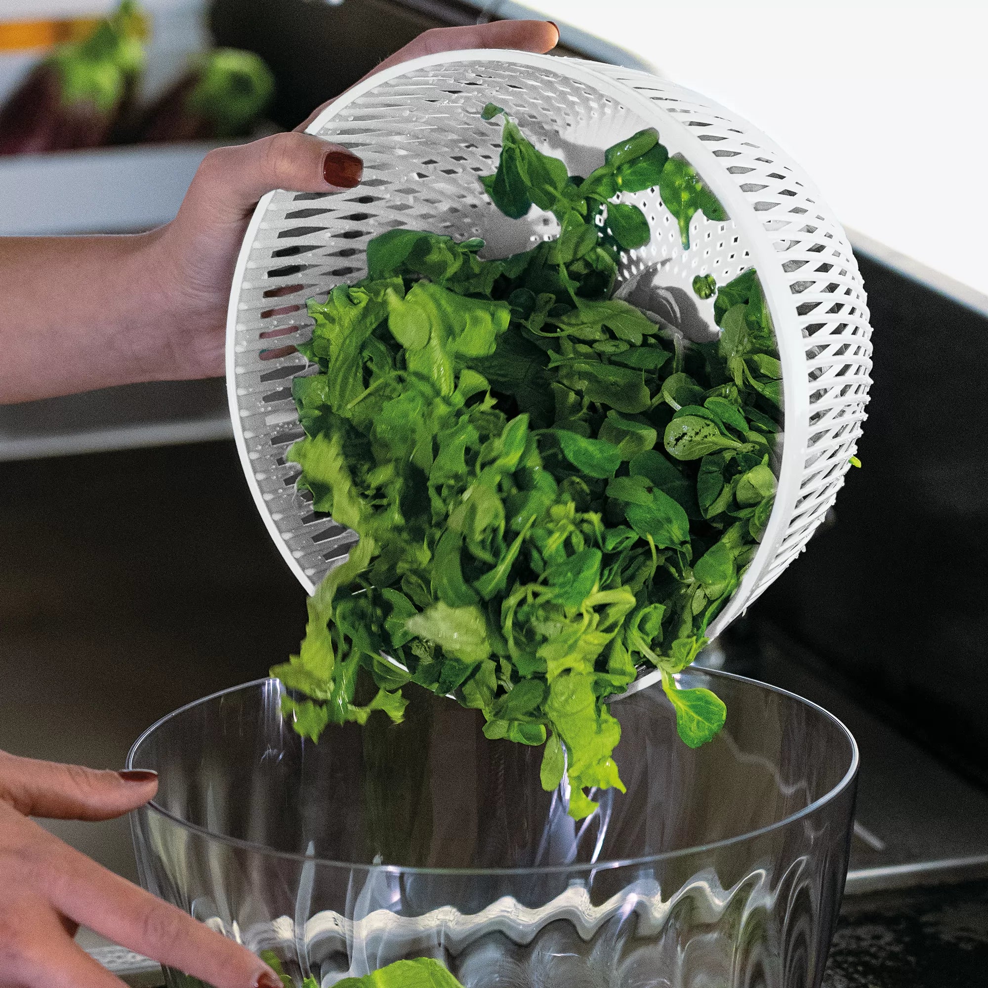 Spin&Store Salad Spinner With Lid 26 Kitchen Active Design - Inhomebuy