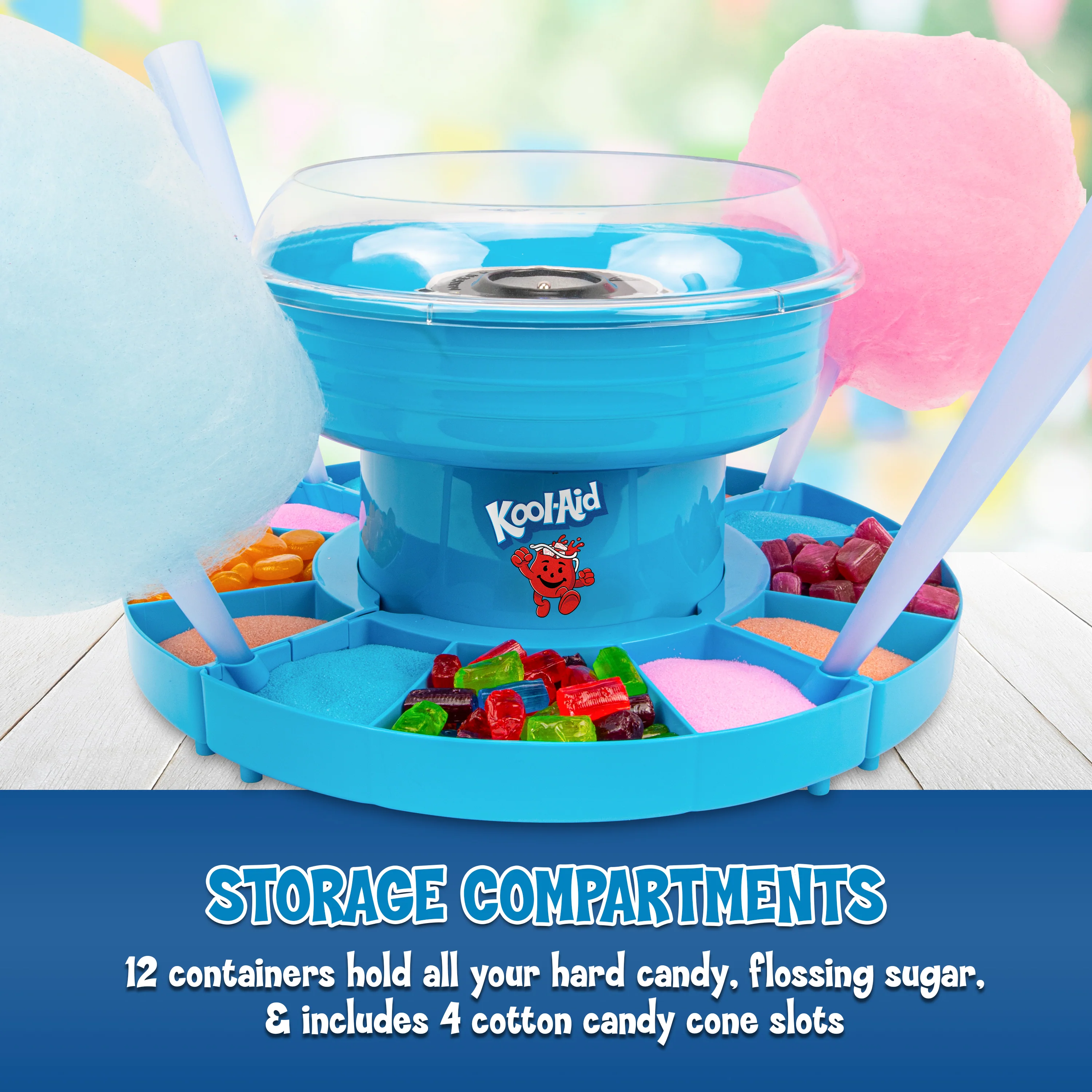 Kool-Aid Cotton Candy Maker with Lazy Susan - Inhomebuy