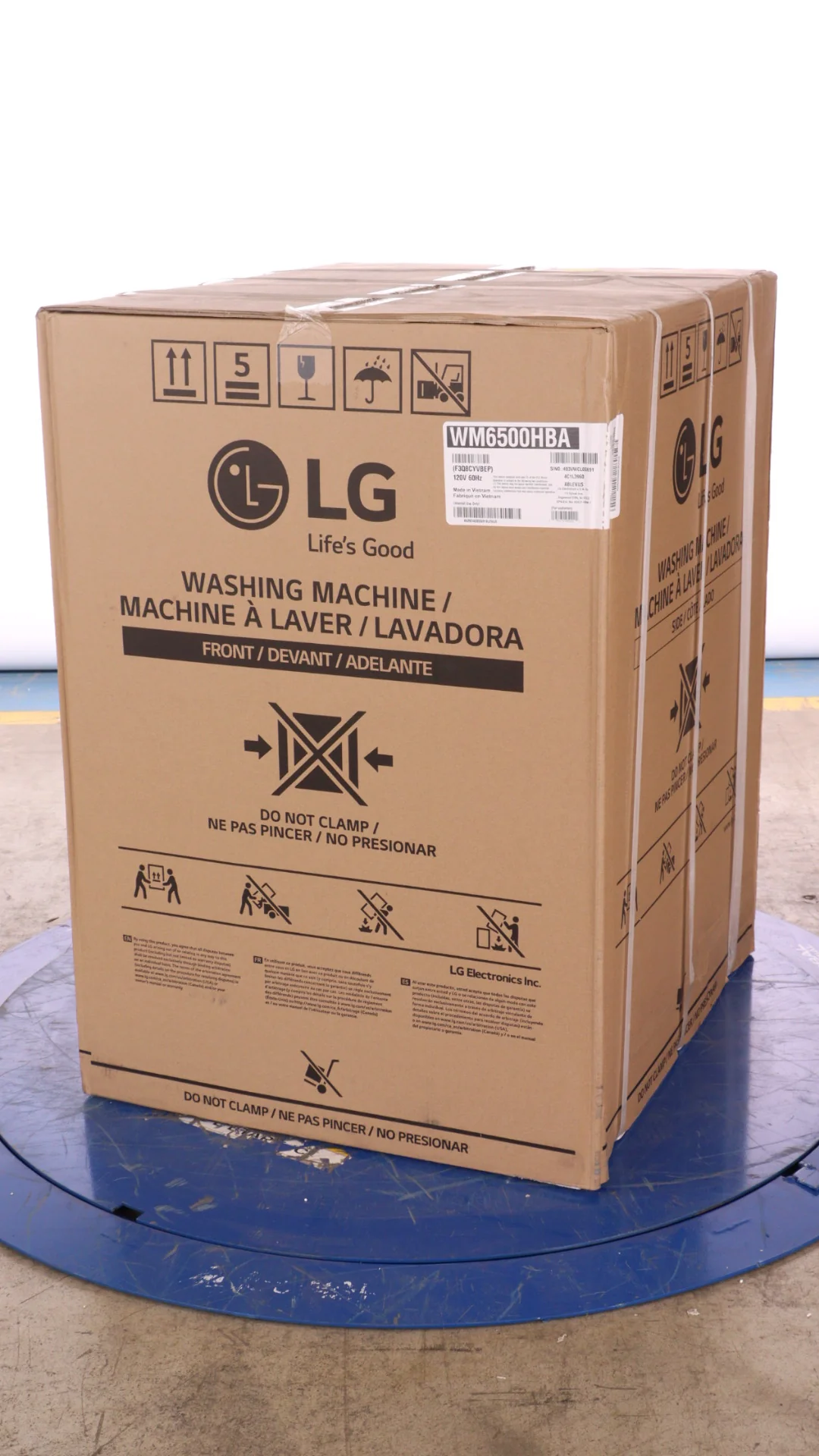 LG 5.8 CU FT. BLACK STEEL FRONT LOAD WASHER WITH TURBOWASH TECHNOLOGY - WM6500HBA - Inhomebuy