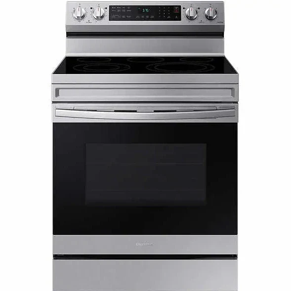 SAMSUNG 30 IN. 6.3 CU. FT. STAINLESS STEEL ELECTRIC RANGE WITH AIR FRY AND BUILT-IN WI-FI - NE63A651 - Inhomebuy