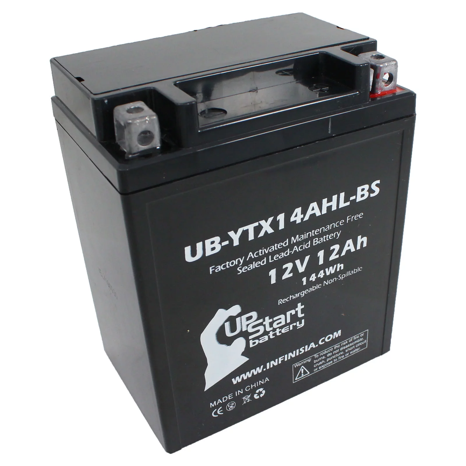 UB-YTX14AHL-BS Battery Replacement for 1976 Honda CB750K Four 750 CC Motorcycle - Factory Activated, Maintenance Free, Motorcycle Battery - 12V, 12AH, UpStart Battery Brand - Inhomebuy