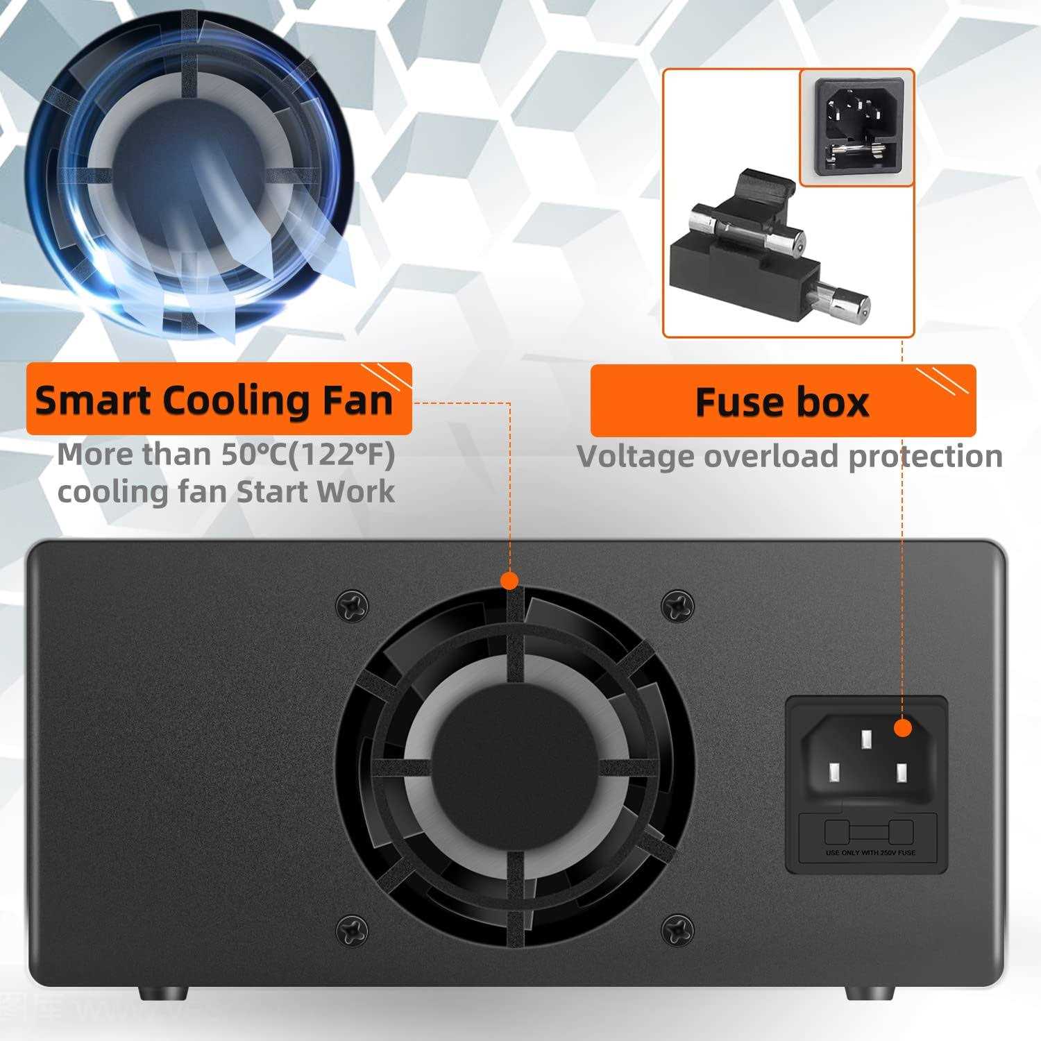 NICE-Power Adjustable DC Power Supply 30v 5A Variable Switching Regulated High Precision 4-Digits LED Display 5V/2A USB Port Output & Input Power - Inhomebuy