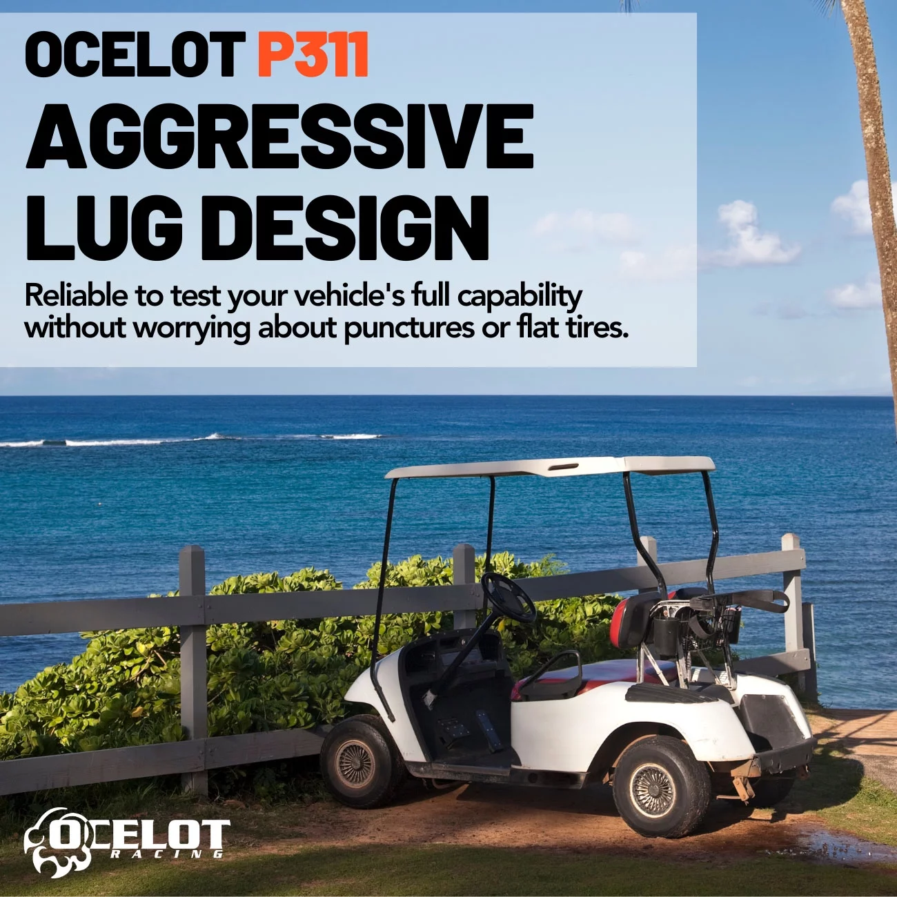 Ocelot Sport Quad ATV /UTV Tire All Terrain Bounty Hunter of fun 18x9.5-8 P311 - Inhomebuy