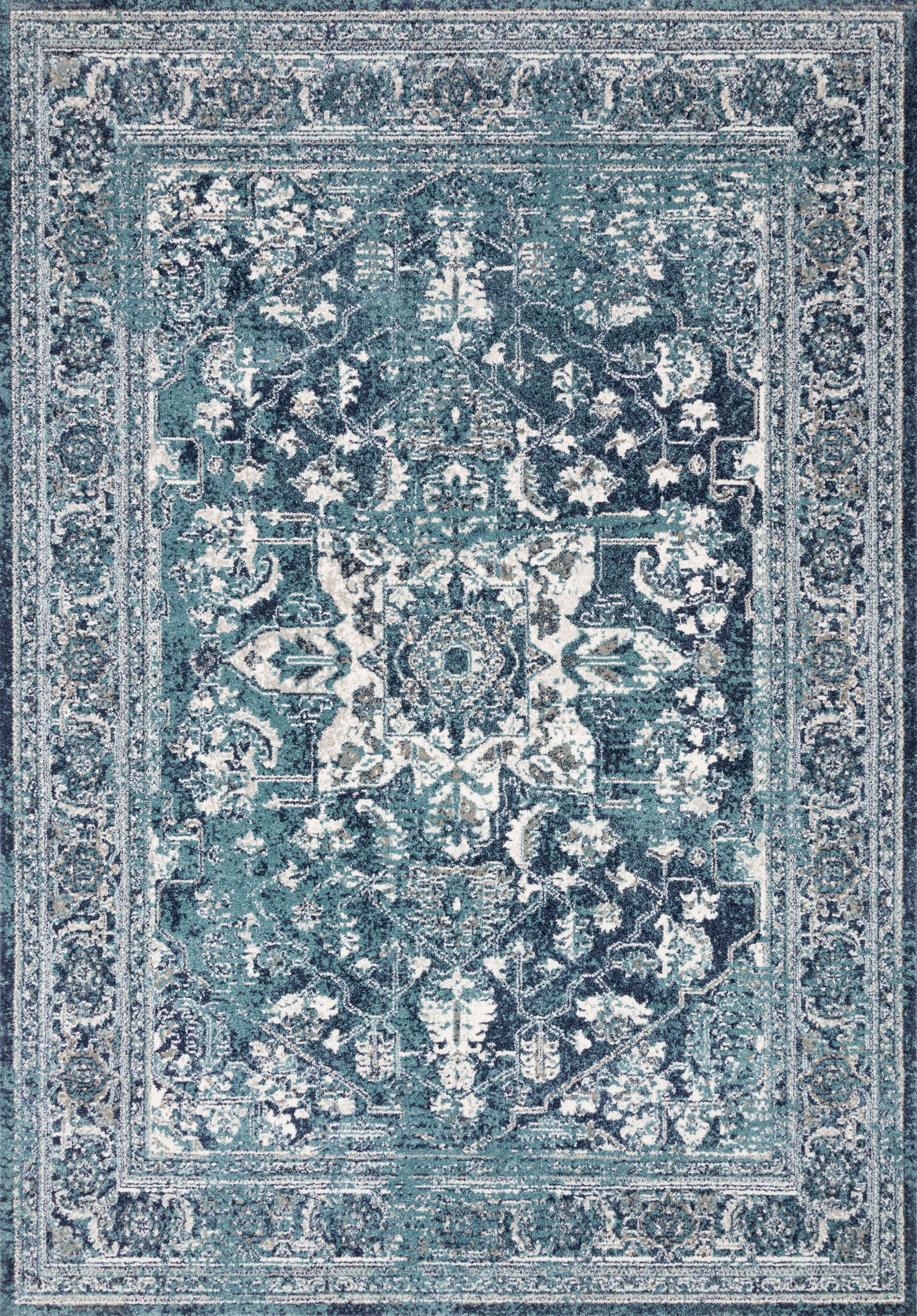Loloi Rugs Joaquin Collection Rug in Ocean, Ivory - 11'6