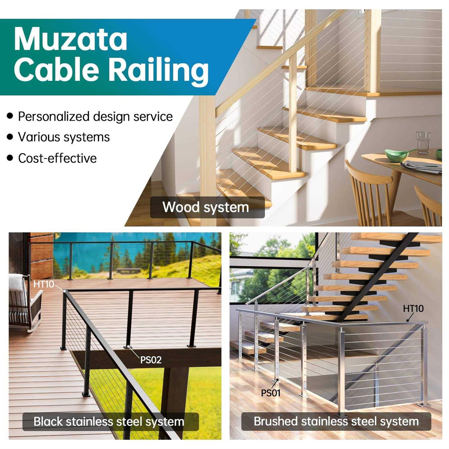 Muzata Bar Foot Rail Kit Undercounter Mount Hardware and Tubing Complete Kit 2” OD - Inhomebuy