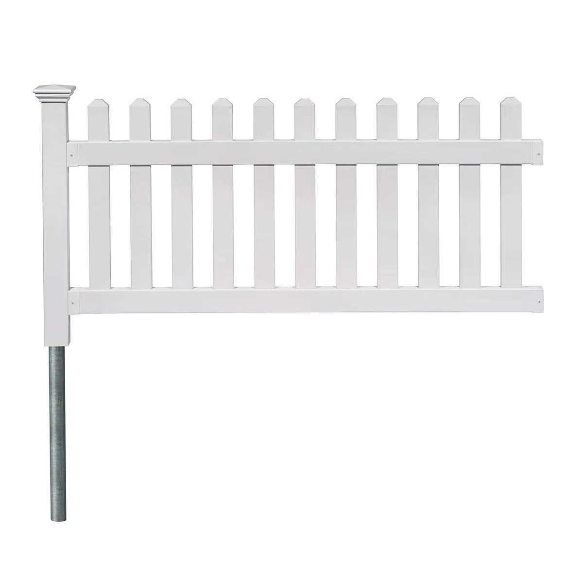 Zippity Outdoor Products ZP19001 No Dig Madison Vinyl Picket Fence - Inhomebuy
