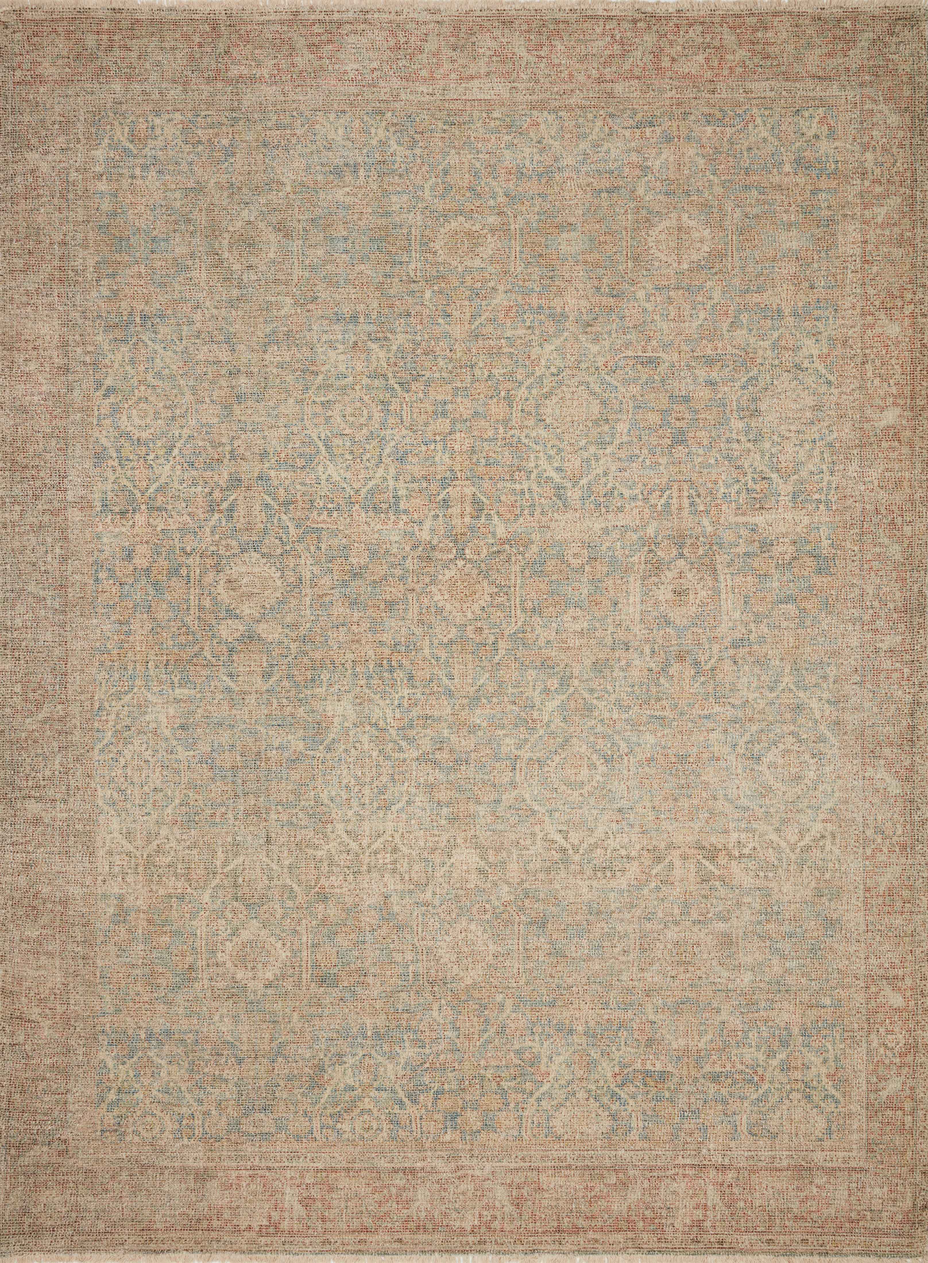 Loloi Rugs Priya Collection Rug in Denim, Rust - 9'3