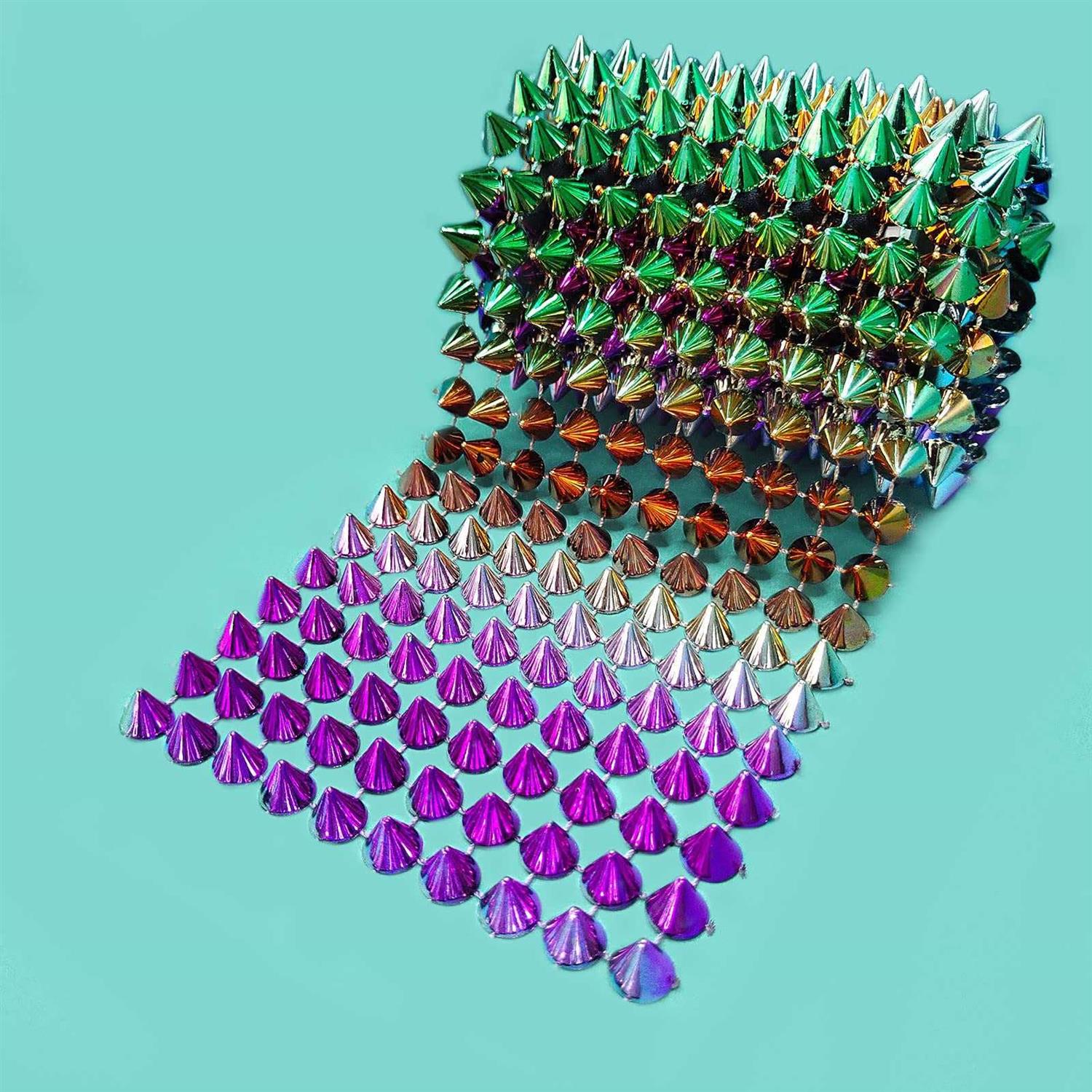 Yhsheen 1 Yard Sew Stitch On Spike Stud Rivet Flat-Back Punk Rock Trim Ribbon mesh Bead Craft - Inhomebuy