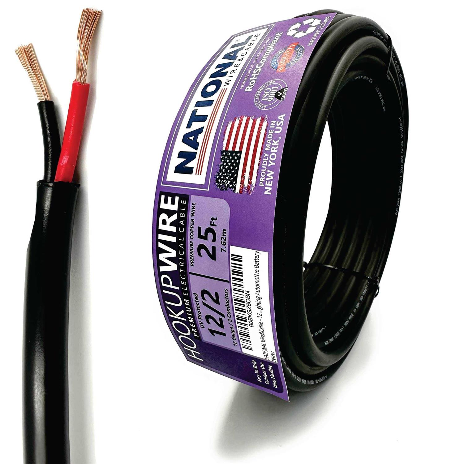 NATIONAL Wire&Cable Gauge 2 Conductors Premium Electrical Wire Made in USA - Inhomebuy