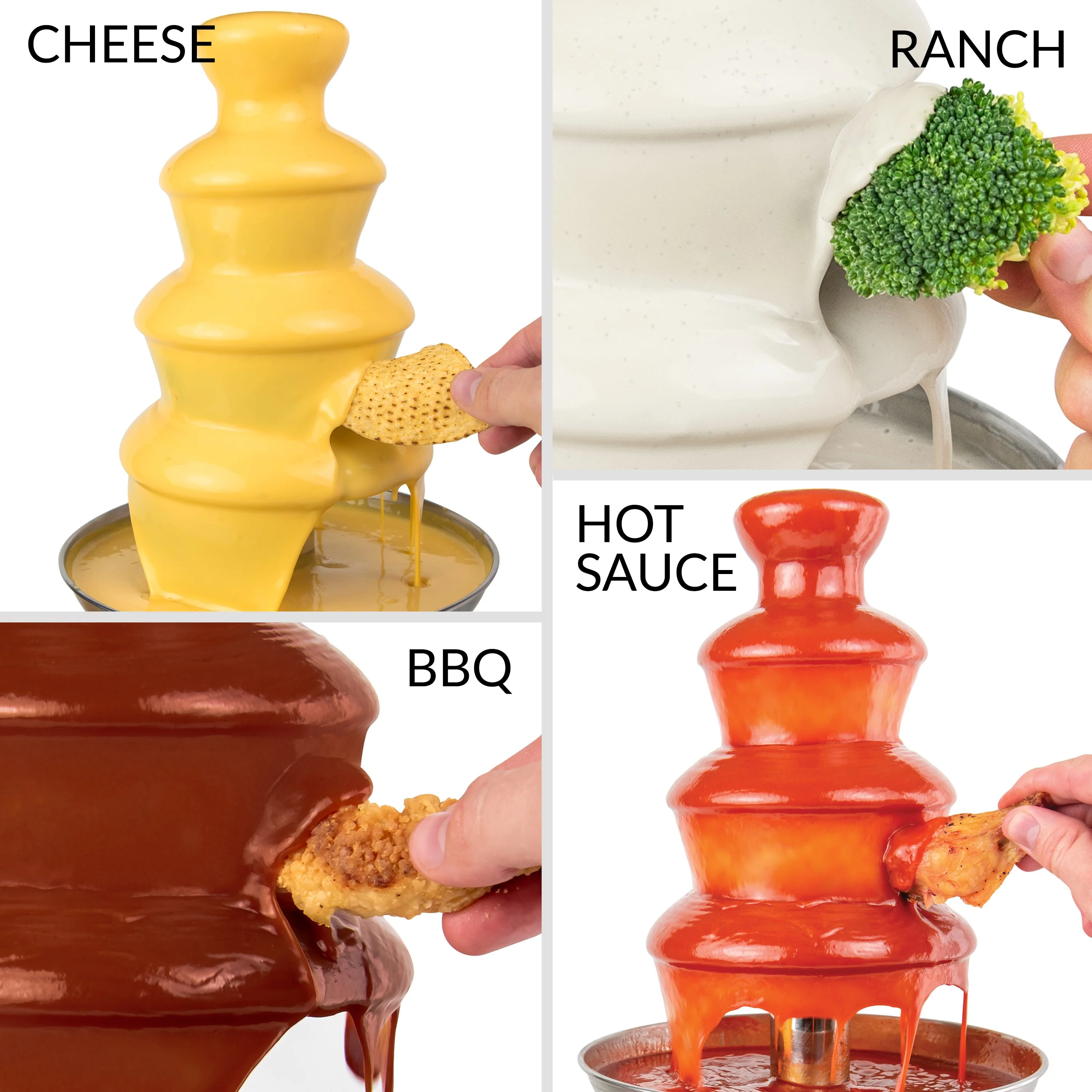 Classic Retro 4-Tier 2-Pound Chocolate Fondue Fountain - Inhomebuy