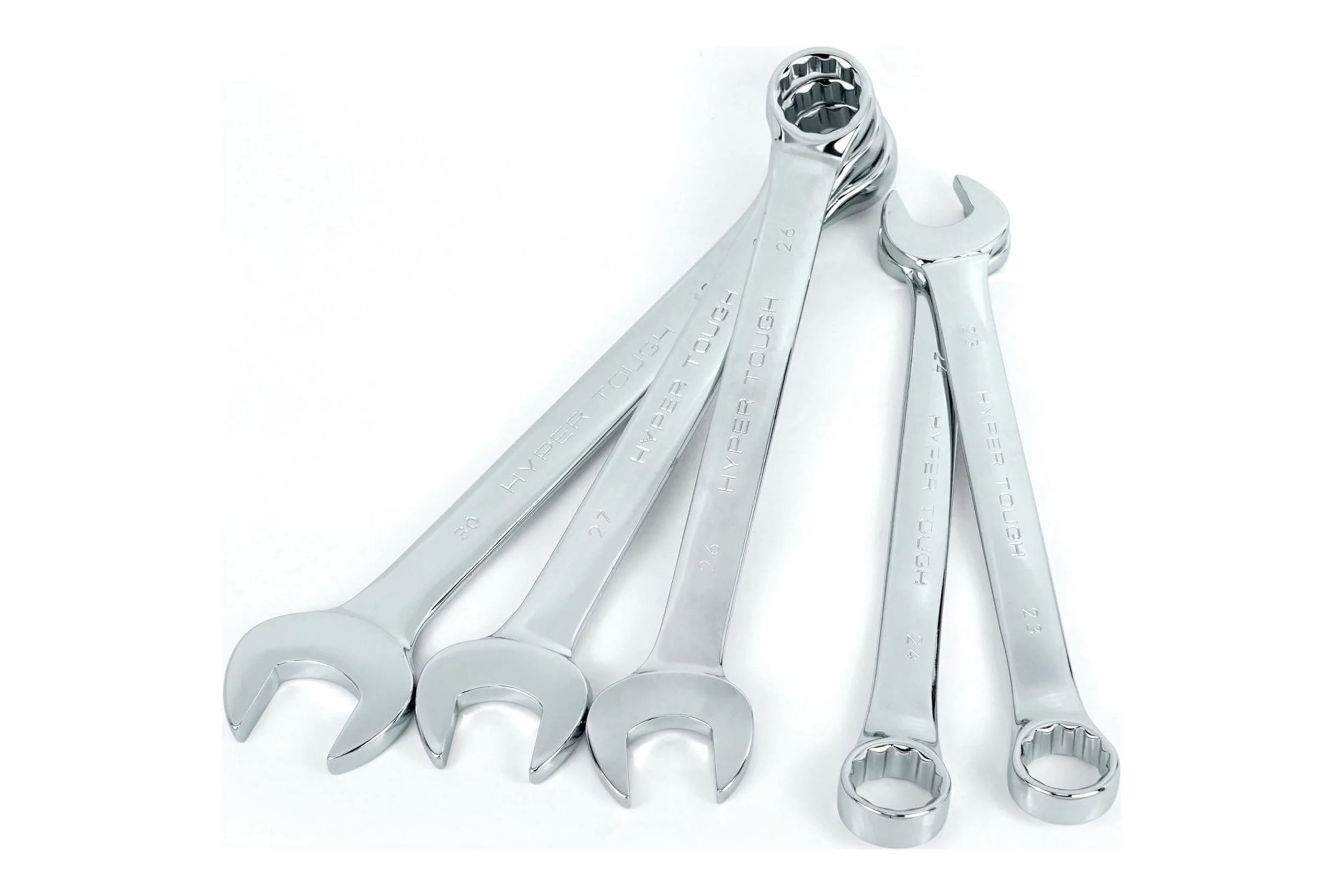 Hyper Tough 5-Piece Metric Jumbo Combination Wrench Set - Inhomebuy
