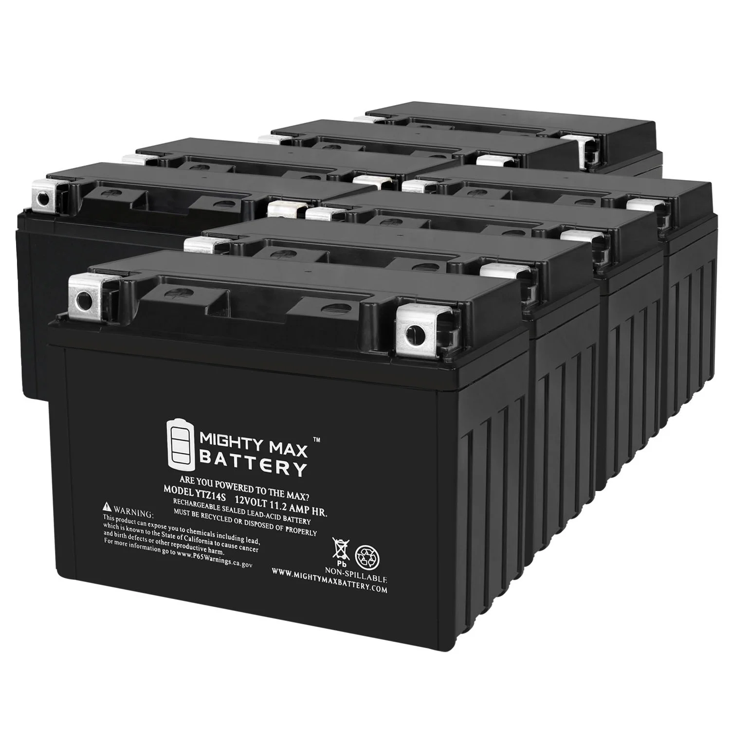 YTZ14S -12 Volt 11.2 AH, 230 CCA, Rechargeable Maintenance Free SLA AGM Motorcycle Battery - Inhomebuy
