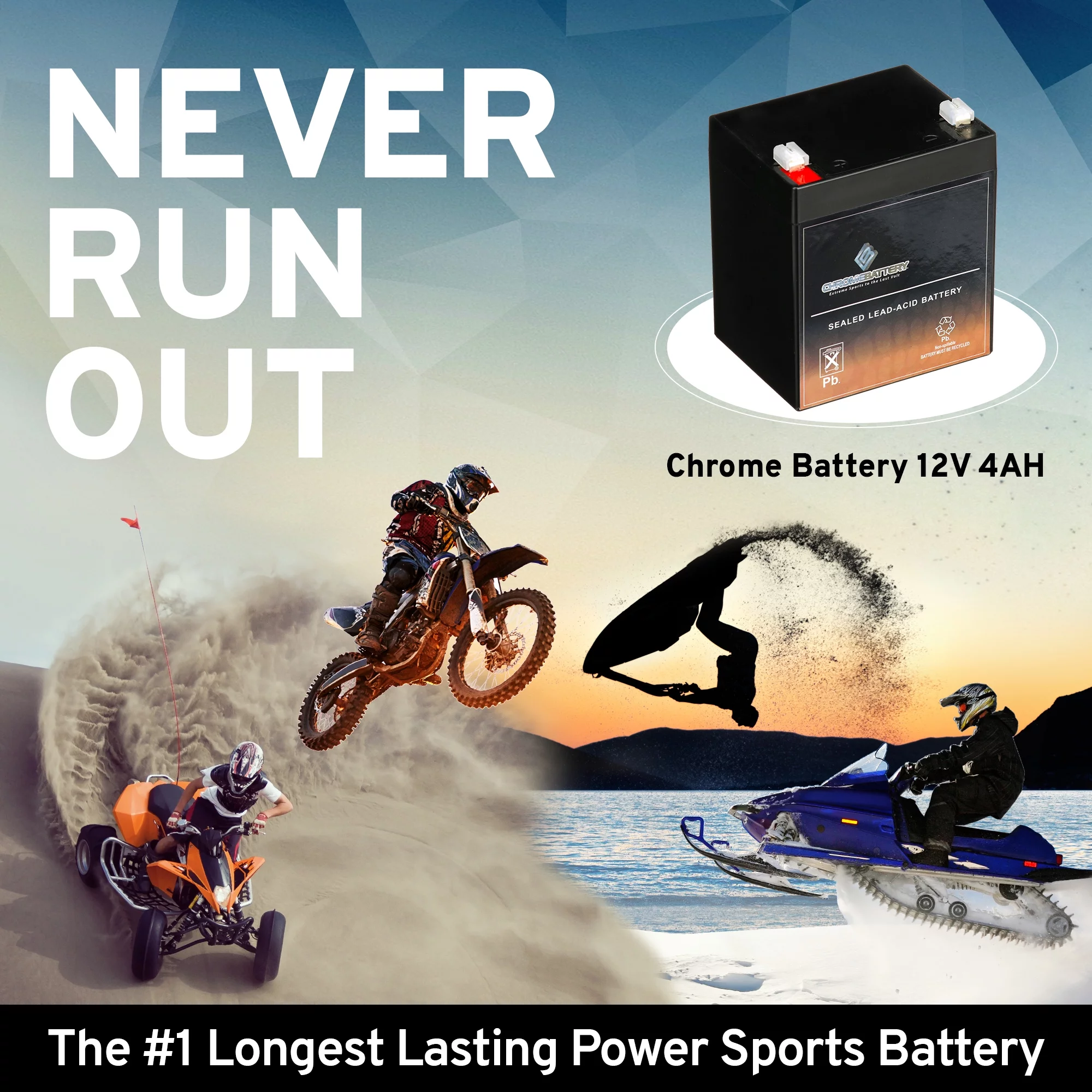 Chrome Battery 12V 4Ah Home Alarm Security System SLA Battery - Inhomebuy