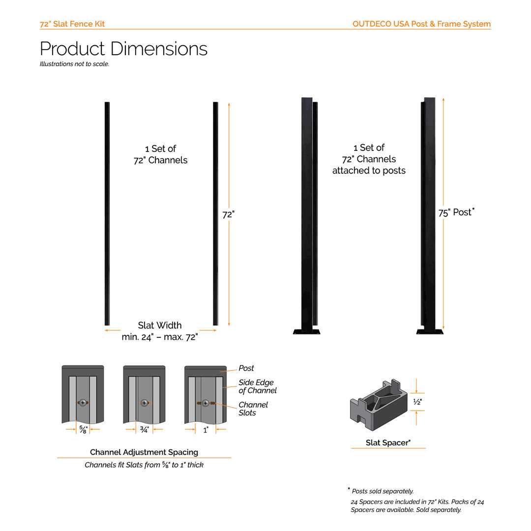OUTDECO 2 in. x Black Galvanized Steel Fence Post and Welded Base Plate - Inhomebuy