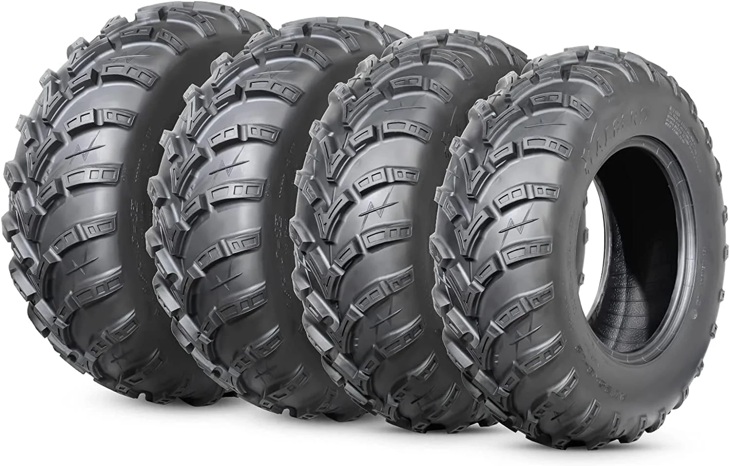 6PR ATV/UTV Tires 25x8-12 Front & 25x10-12 Rear All Terrain 15mm Tread Depth 25x8x12 25x10x12 Trail Sand Off-Road Tires Set of 4 - Inhomebuy