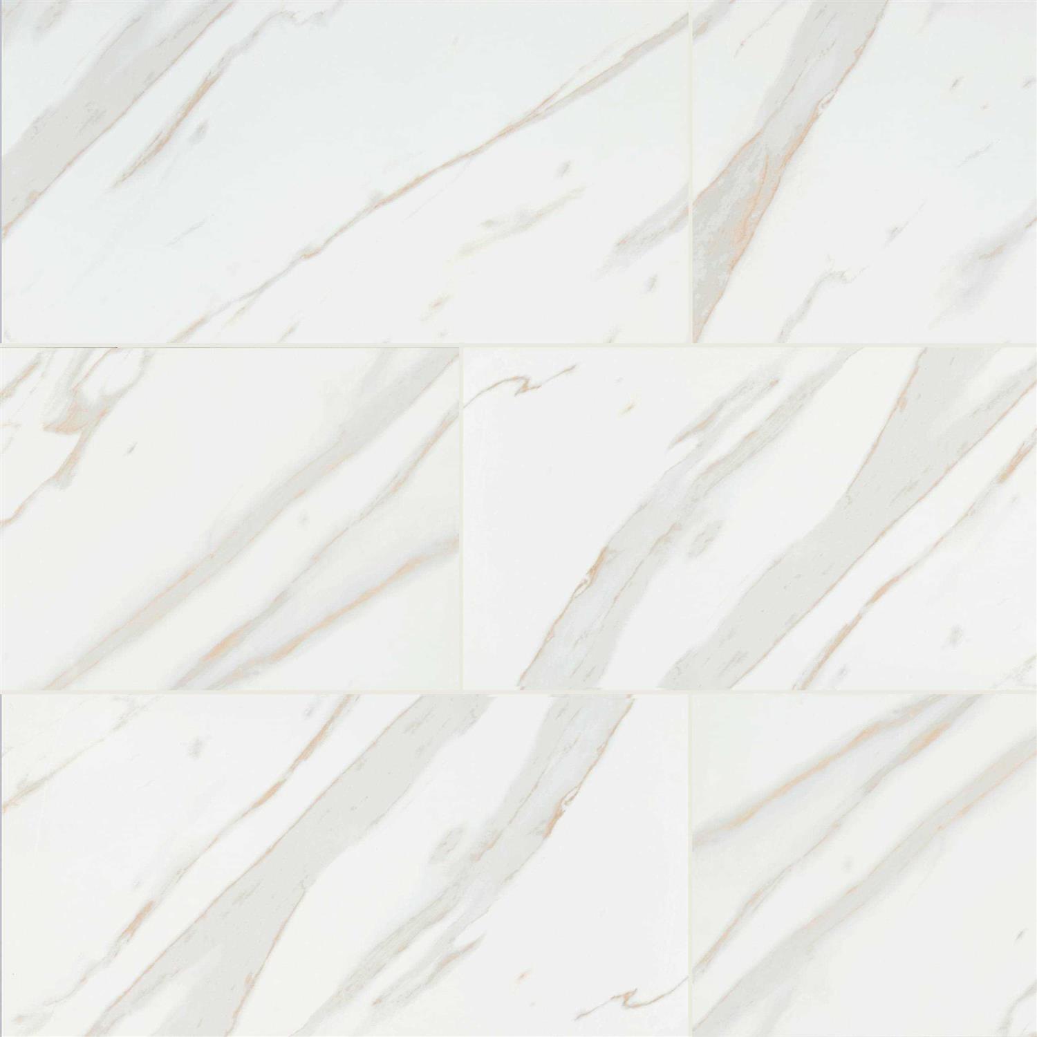 MSI Calacatta 24 in. x 24 in. Glazed Porcelain Floor and Wall Tile - Inhomebuy