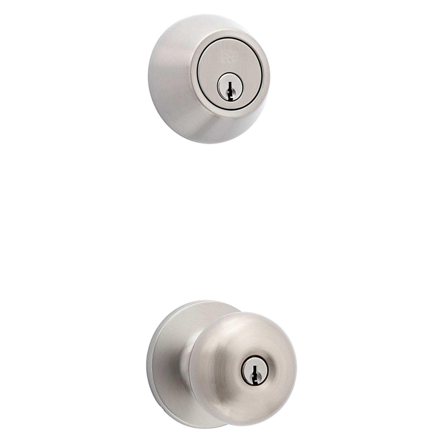 ReliaBilt Baron Single-cylinder deadbolt Keyed Entry Door Knob 93670 - Inhomebuy