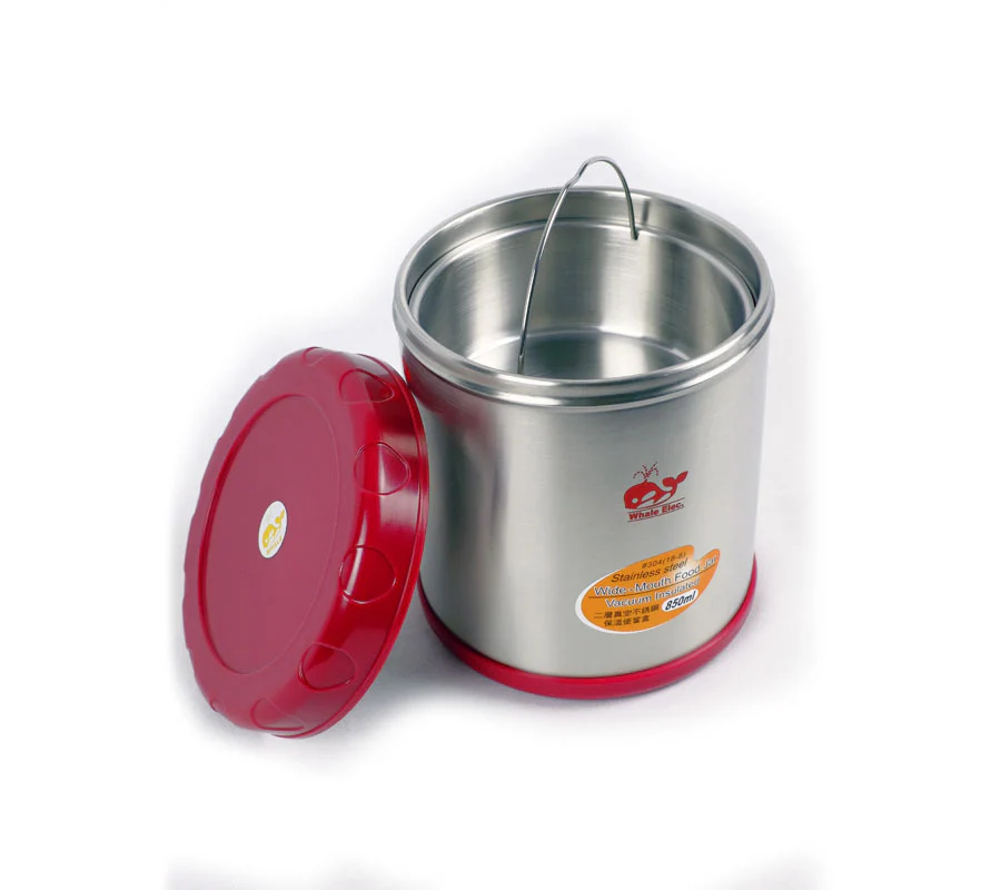 Whale / Sun Kung Thermal Lunch Kit |K850B| 0.85L with divider basket(Assorted color, red or blue), incl carrying bag - Inhomebuy