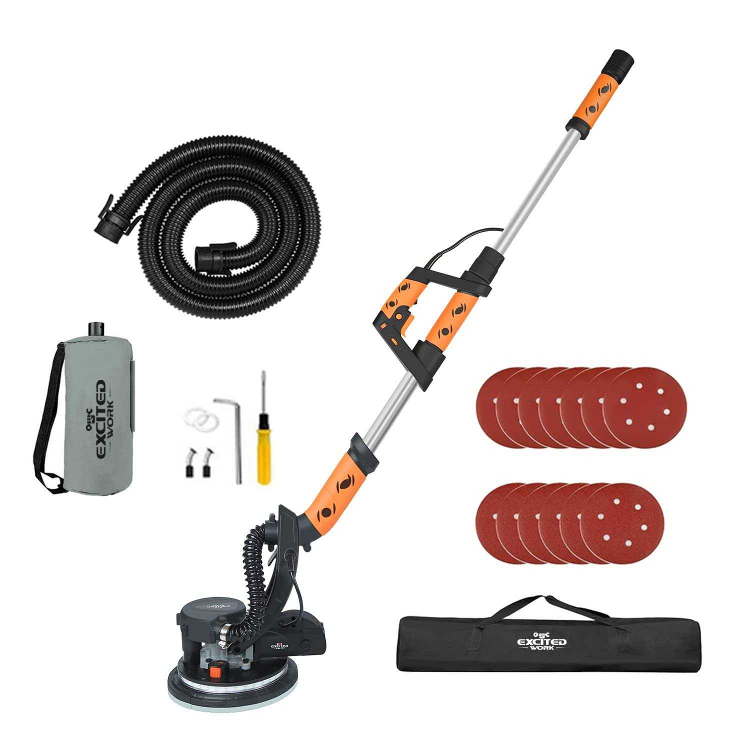 Drywall Sander Electric Drywall Sander with Vacuum Automatic Dust Removal - Inhomebuy