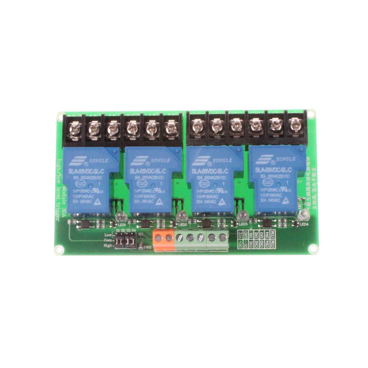 Noyito 30a Channel Relay Module High Low Level Trigger with Optocoupler Isolation Load Dc 30v Ac 250v 30a for Plc Automation Equipment Control - Inhomebuy