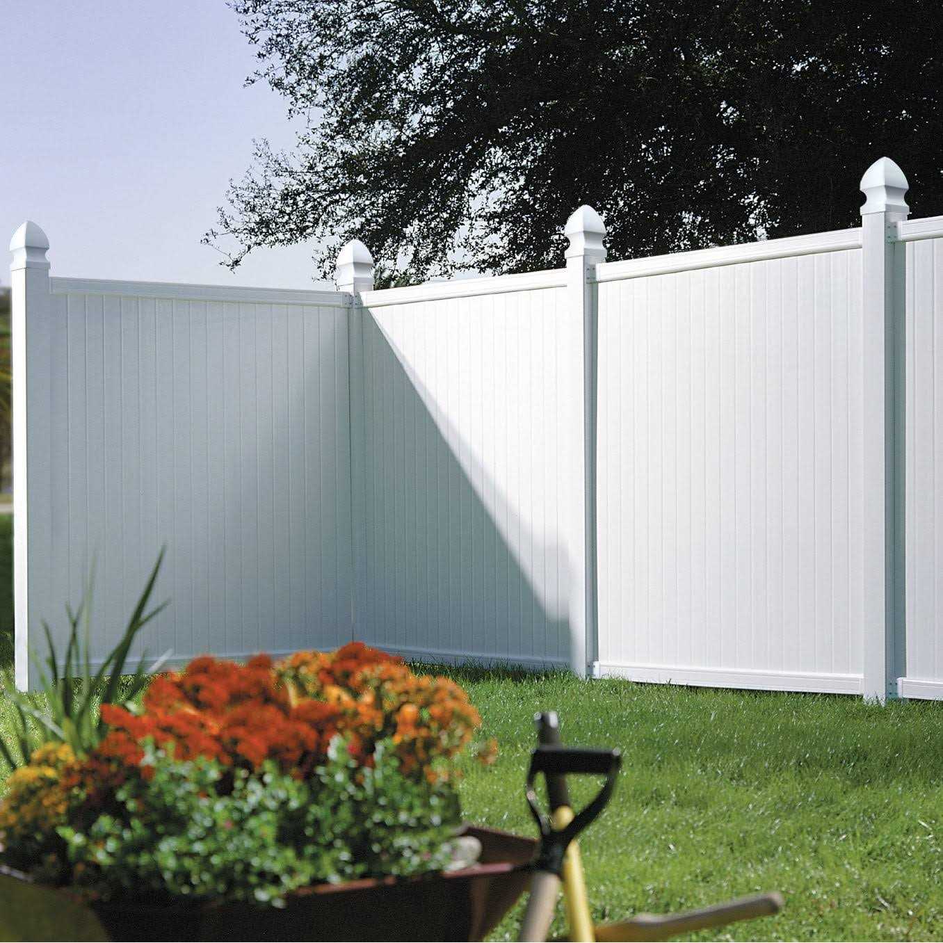 Outdoor Essentials 5 in. x 5 in. White Vinyl Gothic Fence Post Cap - Inhomebuy