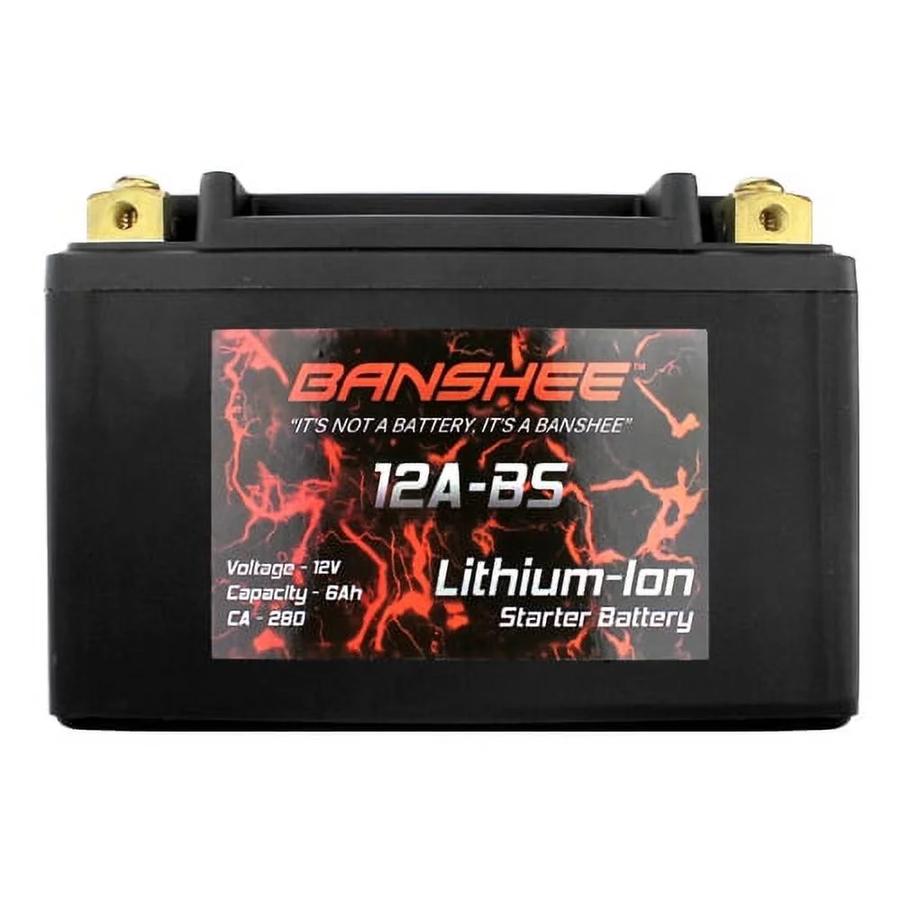 Banshee Battery Replacement for Bikemaster DLFP12-BS Lithium Ion Motorcycle Battery - Inhomebuy