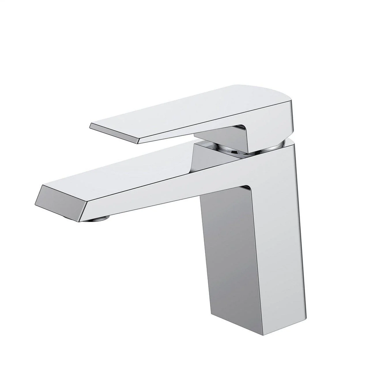 KubeBath Aqua Chiaro Single Lever Bathroom Vanity Faucet - Chrome, AFB11701 - Inhomebuy