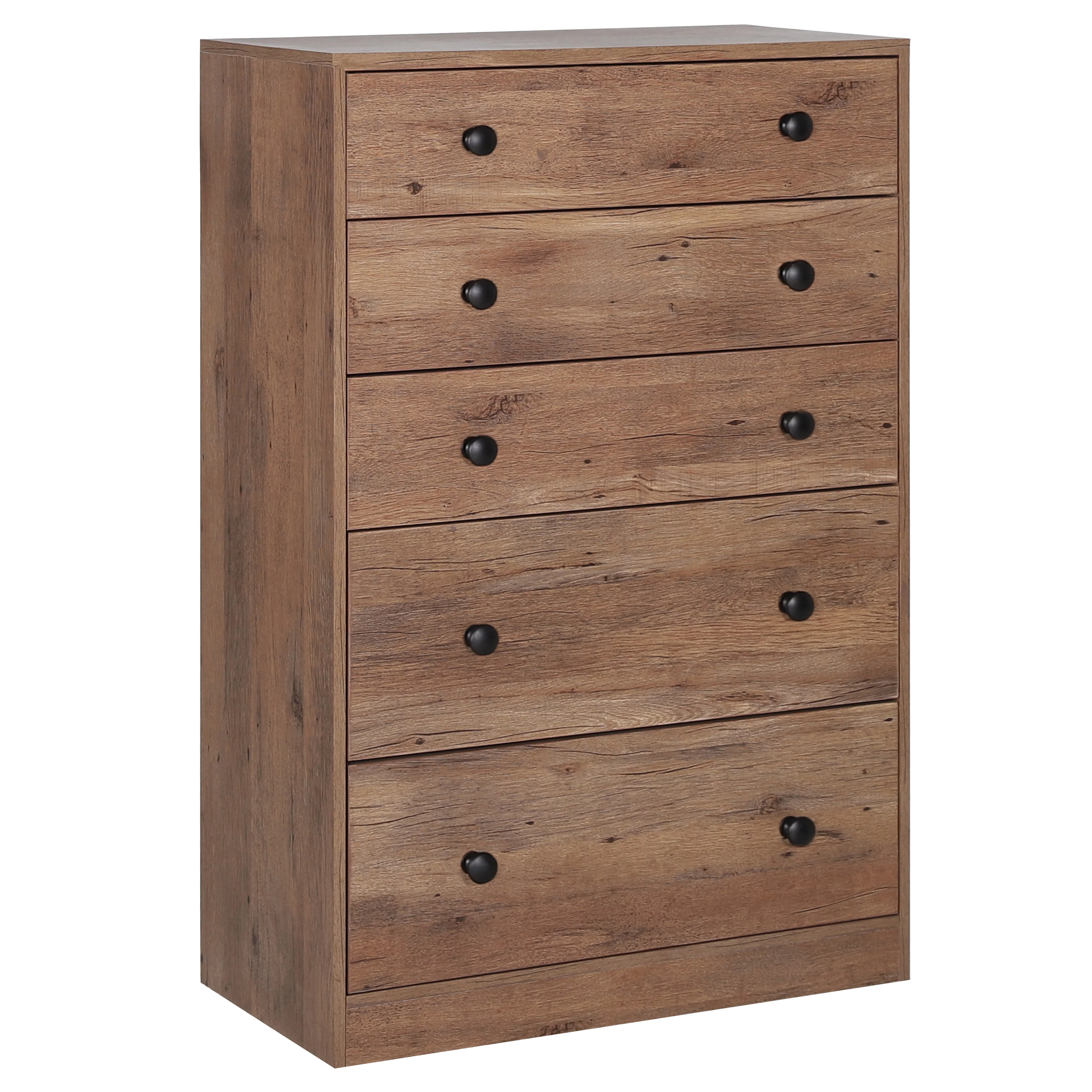 VEIKOUS 6 Drawer Dresser Chest for Bedroom, Storage Chest of Drawers for Closet Organizers, Black - Inhomebuy