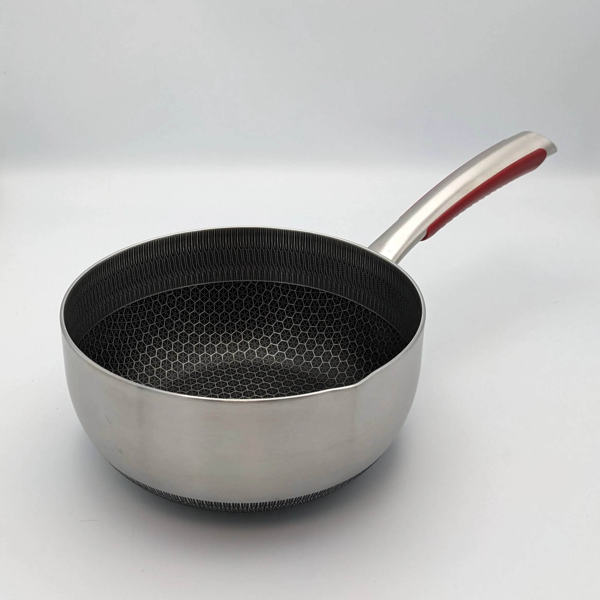 SUS Hybrid Sauce Pan: 18cm with s/s Steamer and glass lid | BC-HW18SPG+S - Inhomebuy