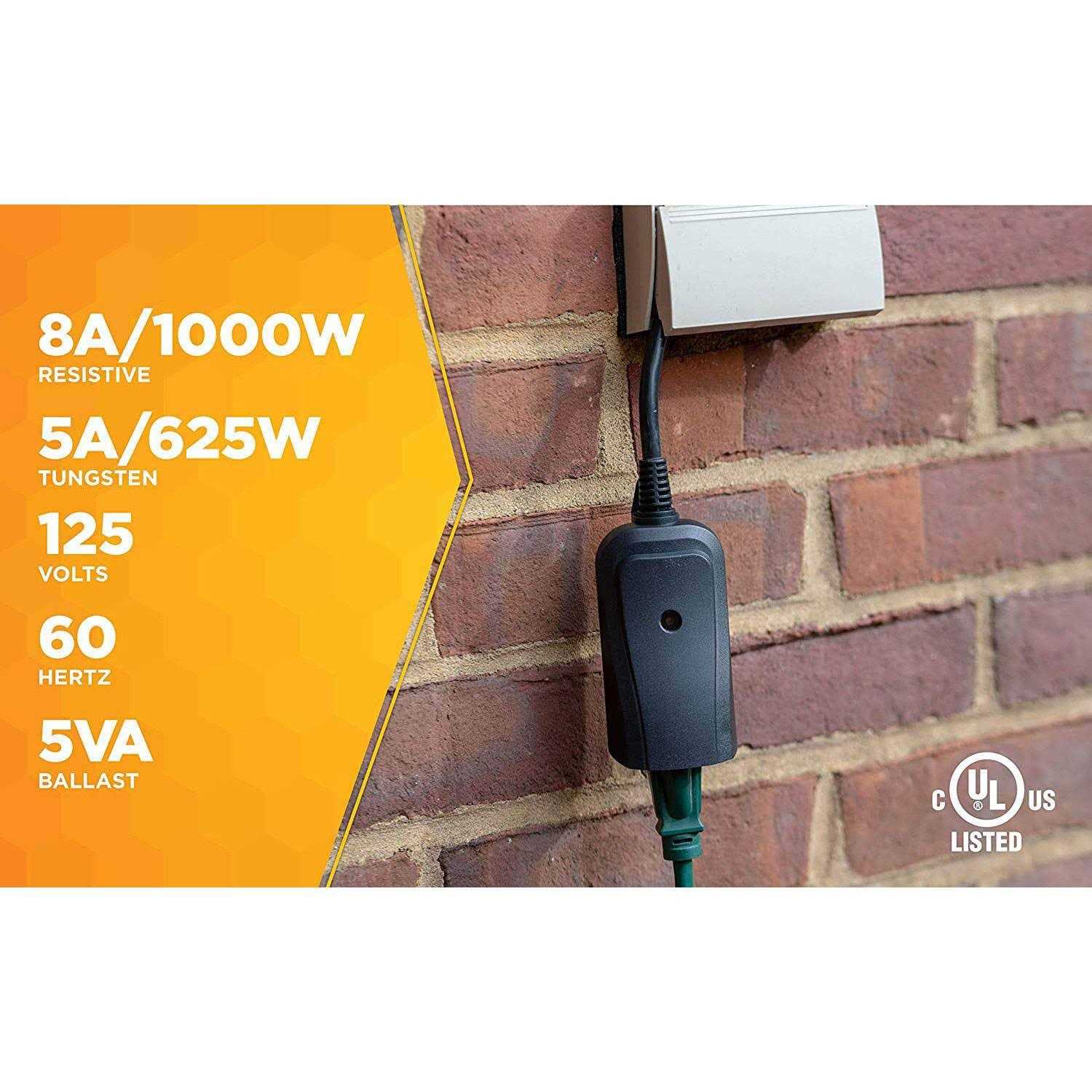 Woods Outdoor Twist To Lock Photo Control 59412WD - Inhomebuy