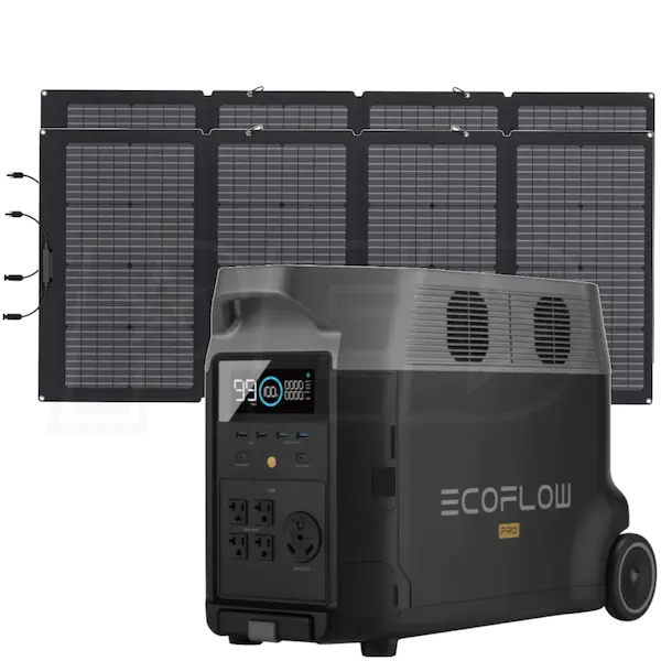 EcoFlow Package - DELTA Max 2000 Portable Power Station (2016Wh) and 2 x Bifacial Portable Solar Panel (220W) - Inhomebuy