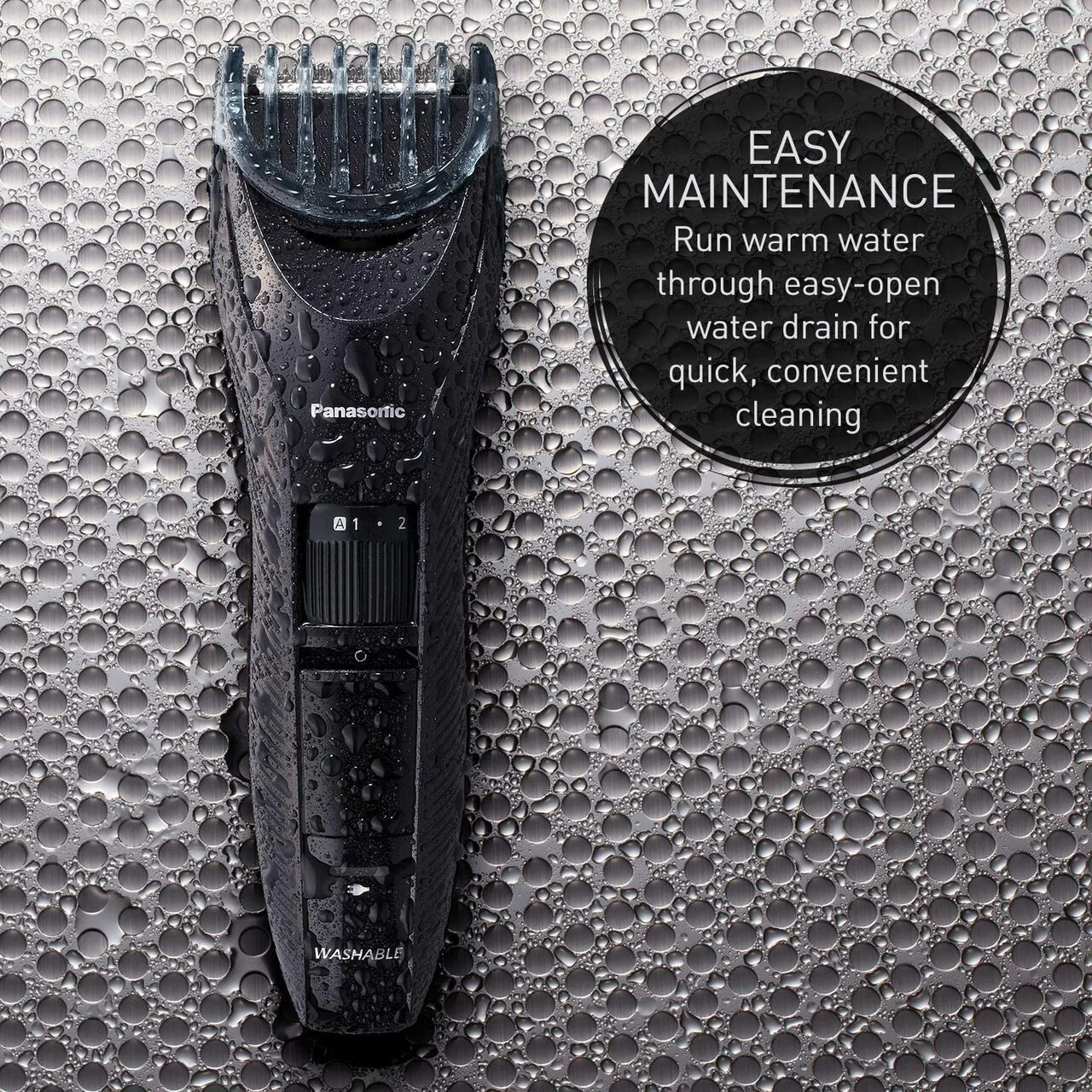 Panasonic Hair Trimmer 16-length wet/dry cordless | ER-GC51K - Inhomebuy