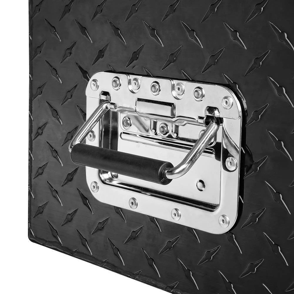 30” Aluminum Truck Tool Box with Lock Trailer Pickup Underbody Truckbed Storage, Black - Inhomebuy