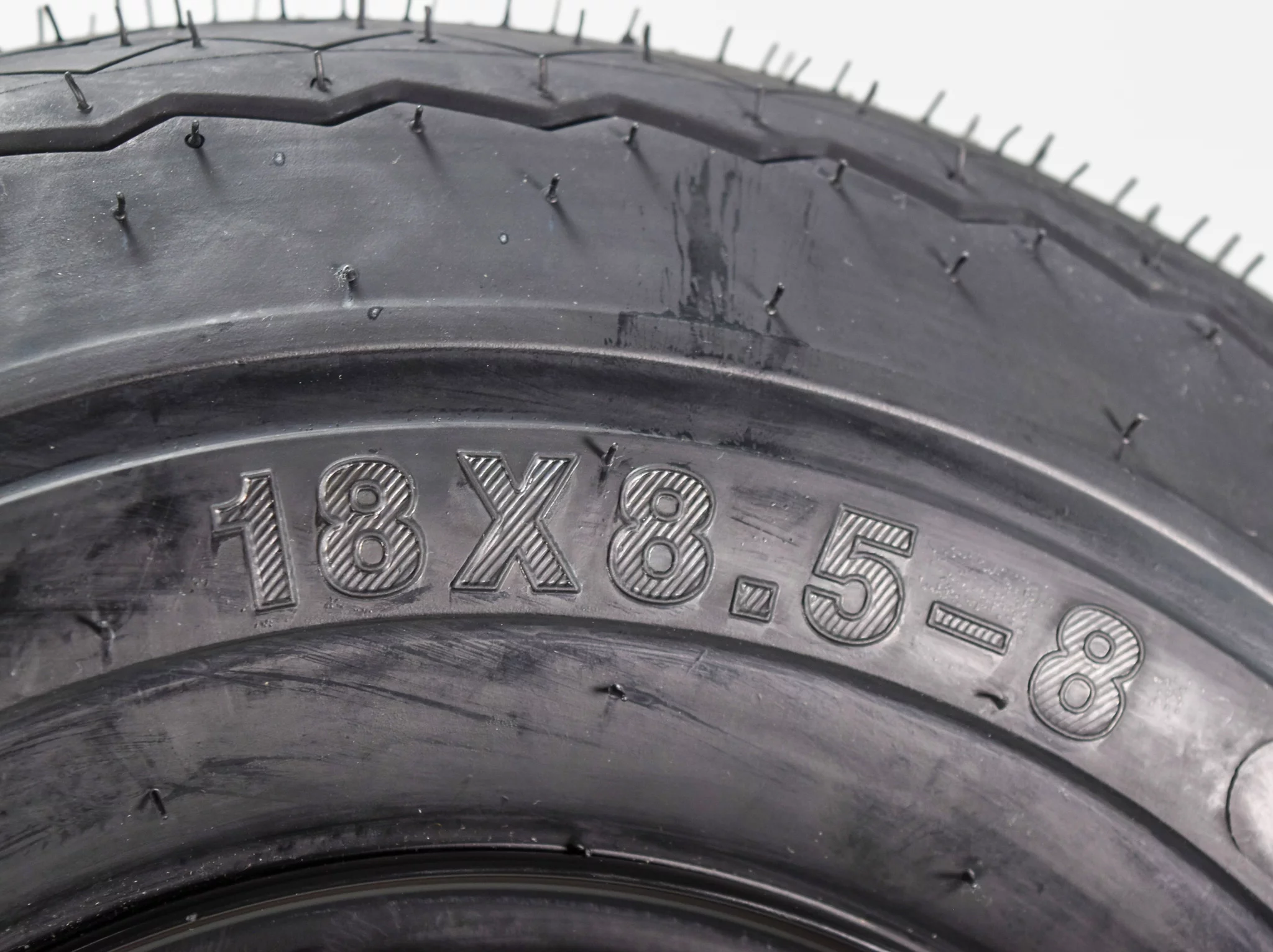 Kenda 18x8.5-8 Golf Cart Tires (4 Ply) & Semi-Gloss Black Wheels Assembled Kit Full Set (4 Pack) with Keychain - Inhomebuy