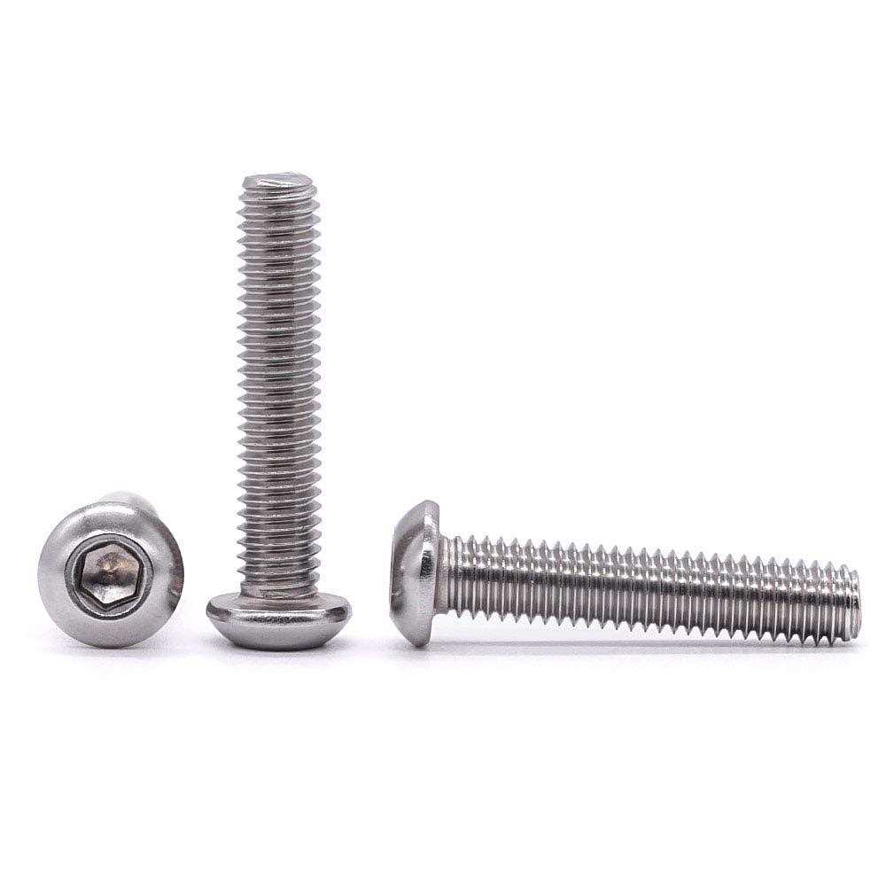EASTLO Button Head Socket Cap Bolts Screws 304 Stainless Steel 18-8 - Inhomebuy