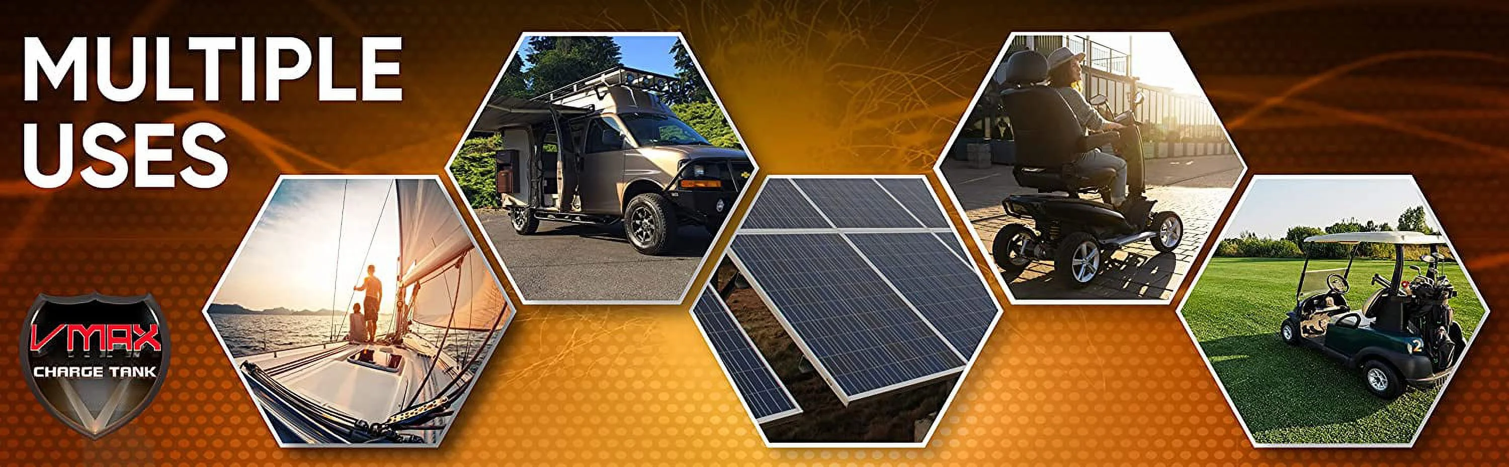 VMAX MR137-120 12V 120Ah AGM Deep Cycle Marine Battery for Minn Kota Terrova 55 12v 55lb Trolling Motor - Inhomebuy